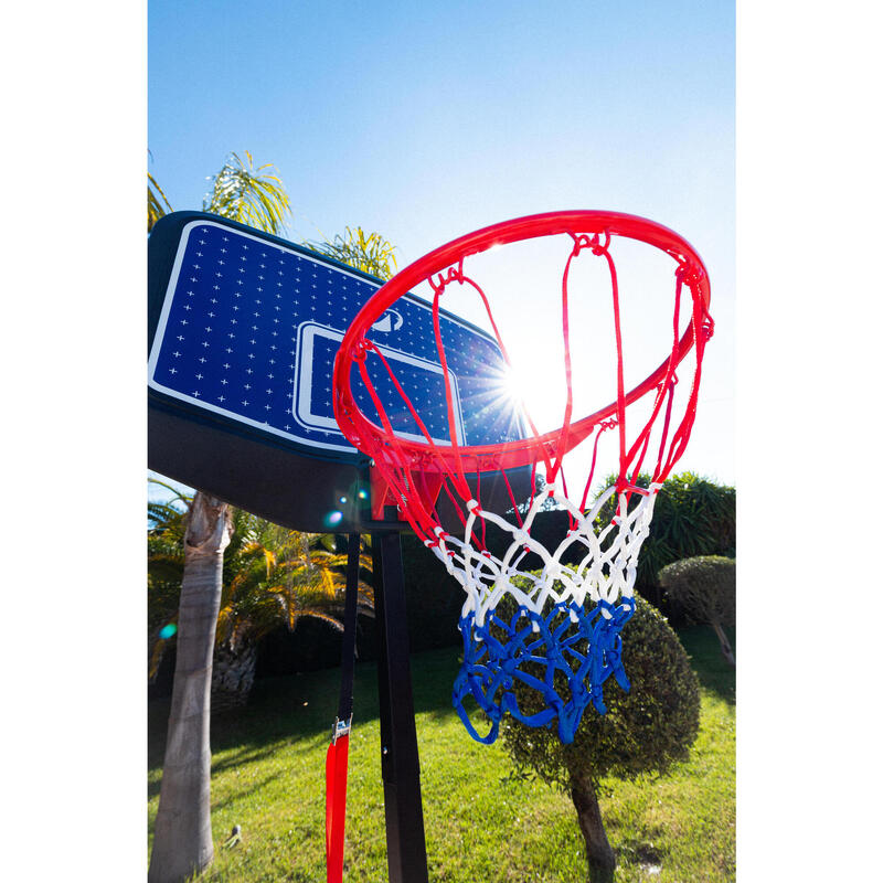 Panier de basket enfant dunk sur pied réglable 1,60m à 2,20m - K900 V2 bleu noir