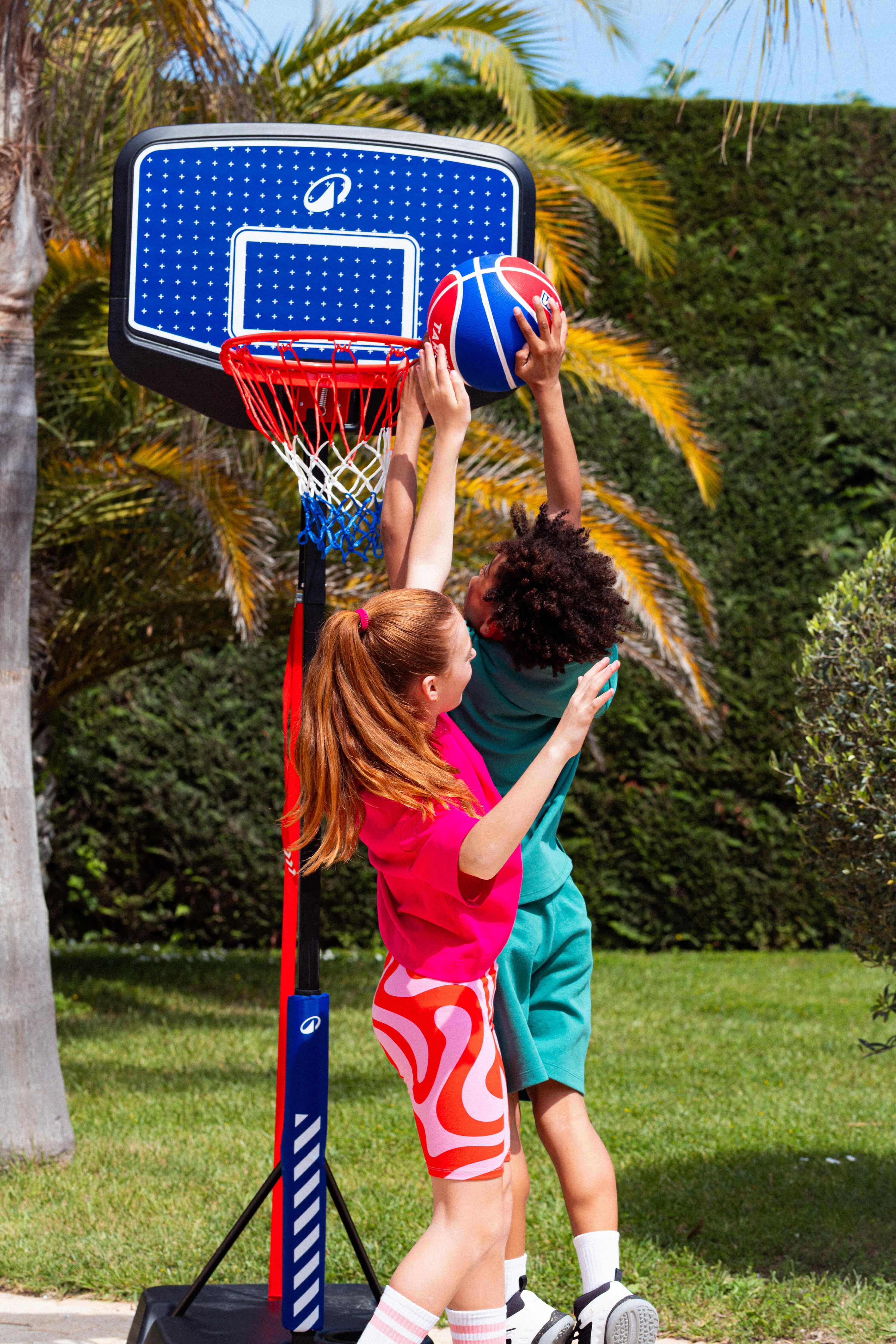 Panier de basketball sur pied ajustable 1,60 m à 2,20 m enfant, K900 V2 6/21