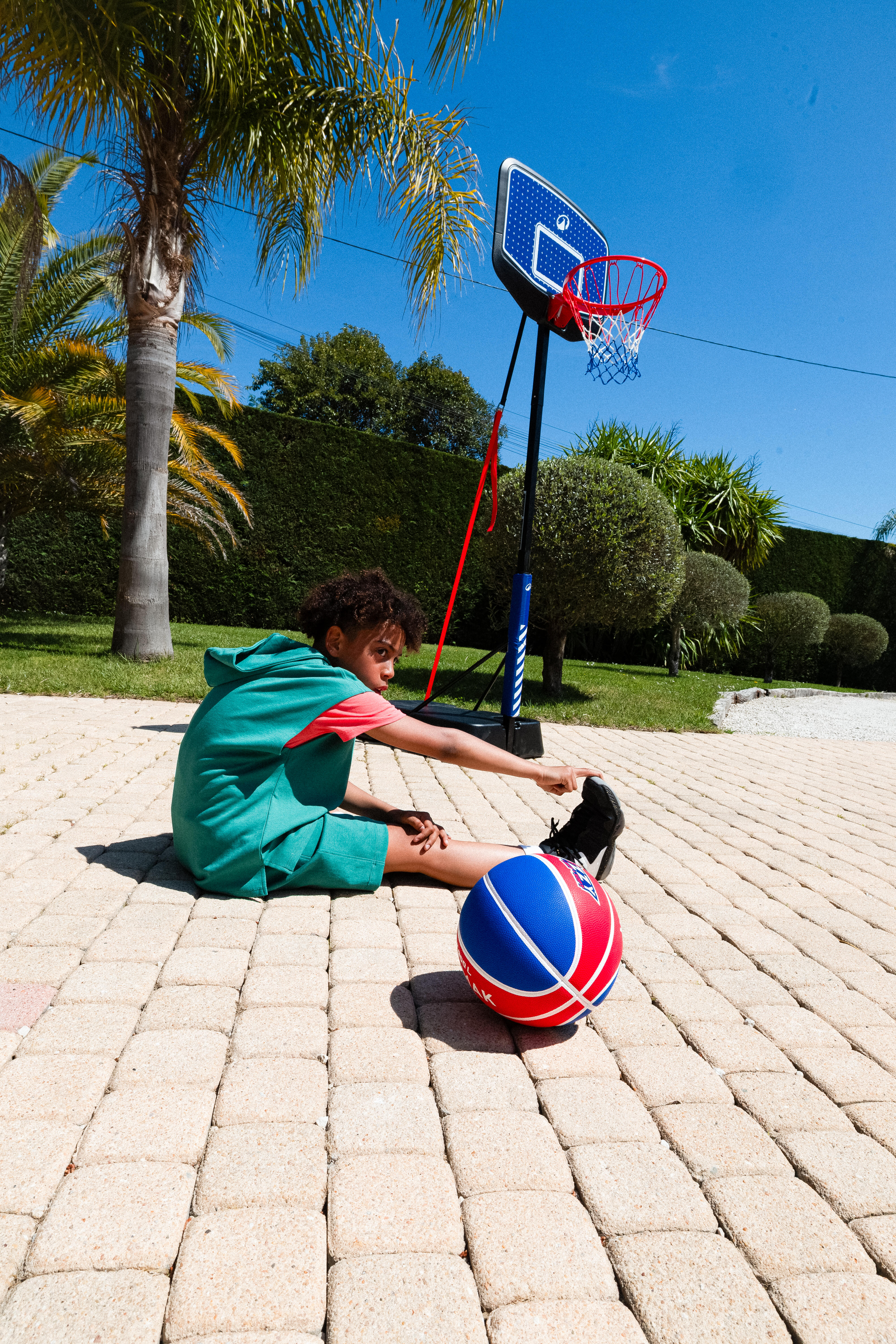 Panier de basketball sur pied ajustable 1,60 m à 2,20 m enfant, K900 V2 - KIPSTA