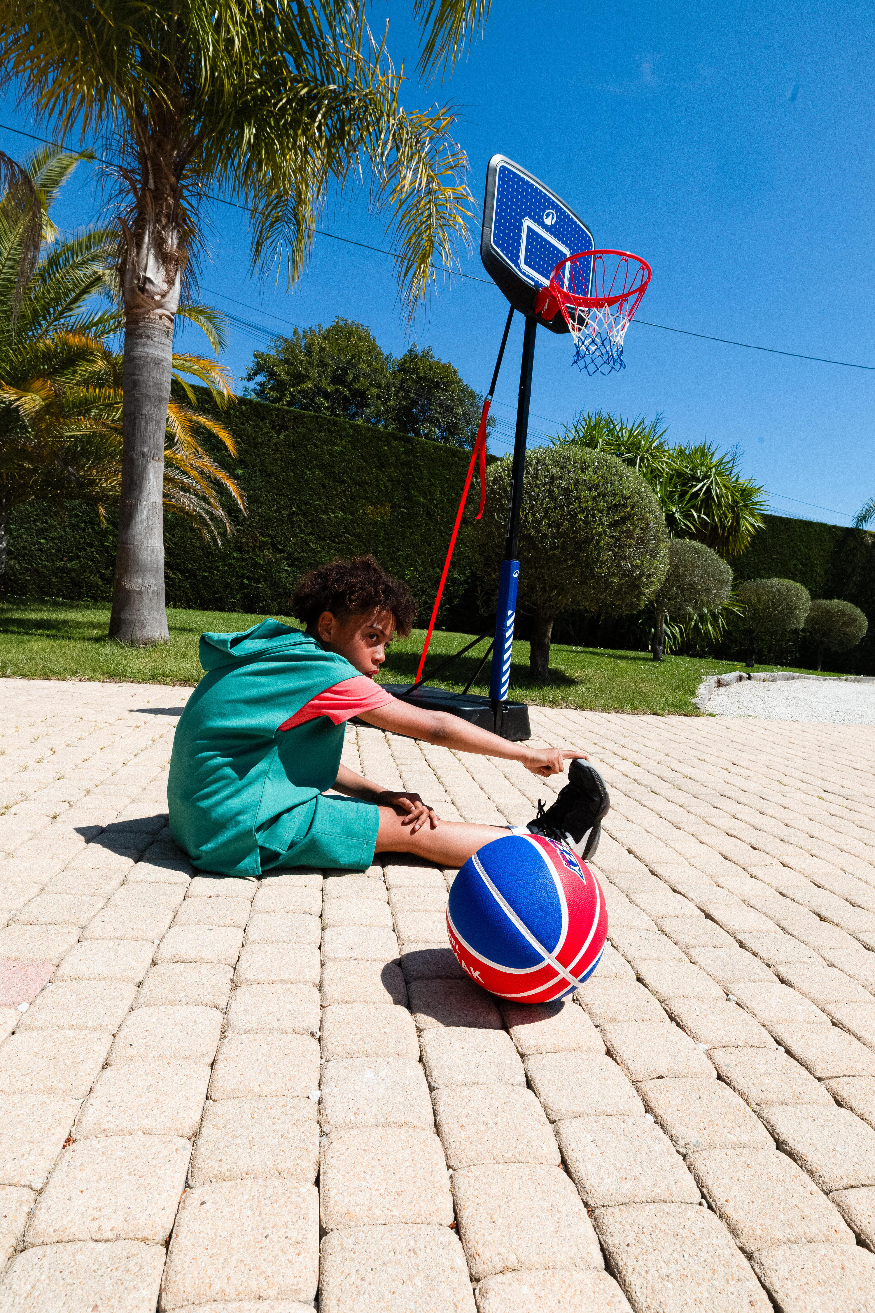 Panier de basketball sur pied ajustable 1,60 m à 2,20 m enfant, K900 V2 12/21