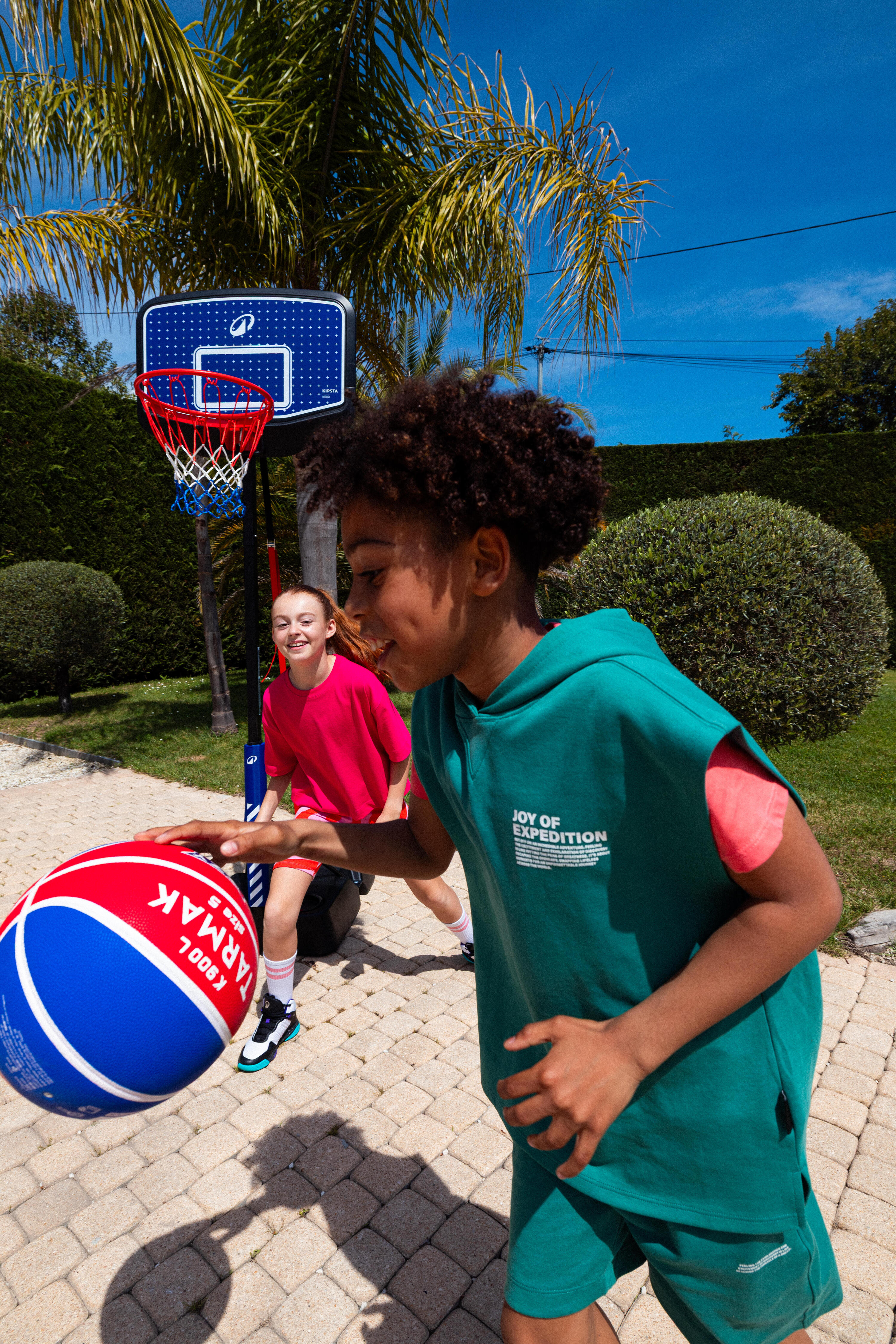 Panier de basketball sur pied ajustable 1,60 m à 2,20 m enfant, K900 V2 19/21