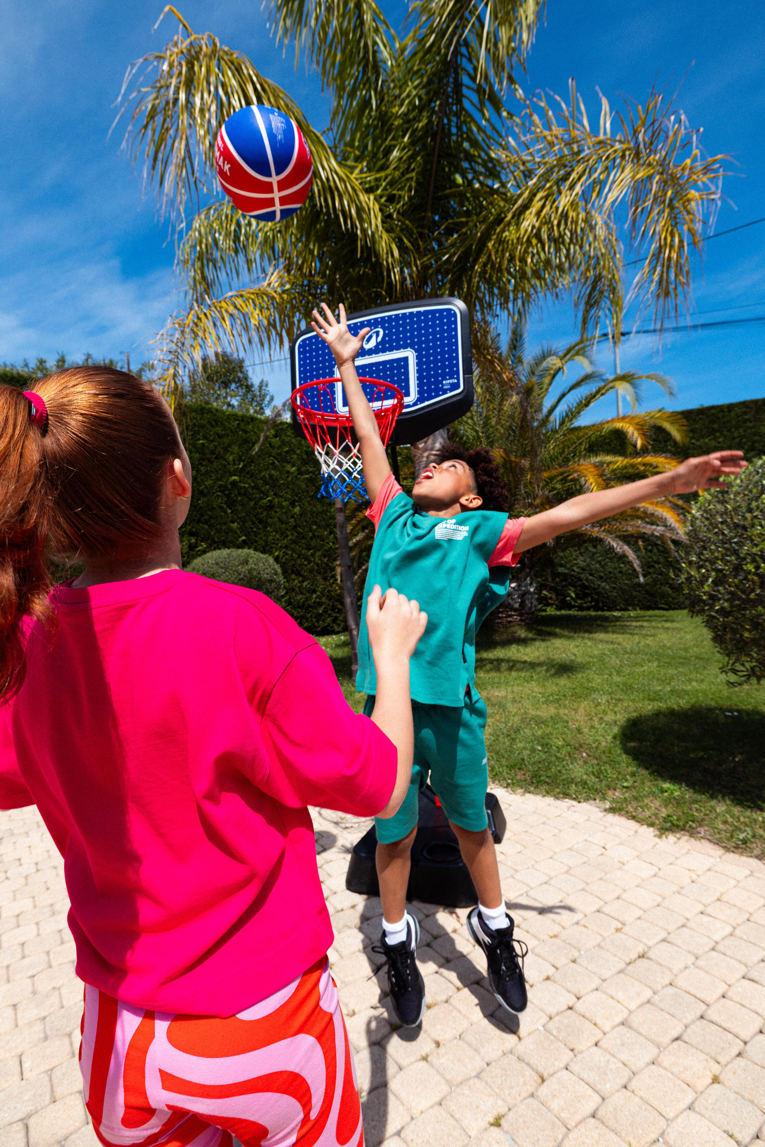 Panier de basketball sur pied ajustable 1,60 m à 2,20 m enfant, K900 V2 14/21