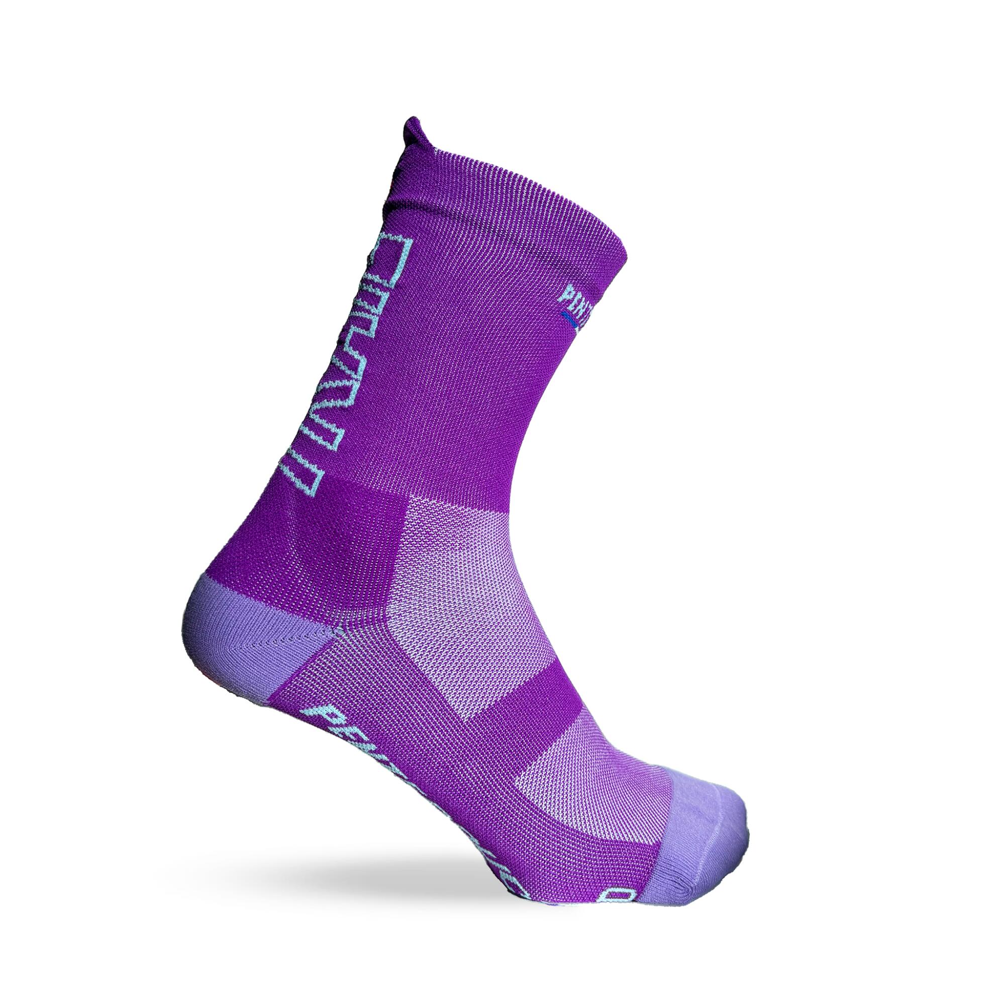 CHAUSSETTE DE TRAIL RUNNING PENTE DOUCE VIOLETTE