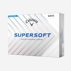 Balles de golf x12, Callaway Supersoft blanc