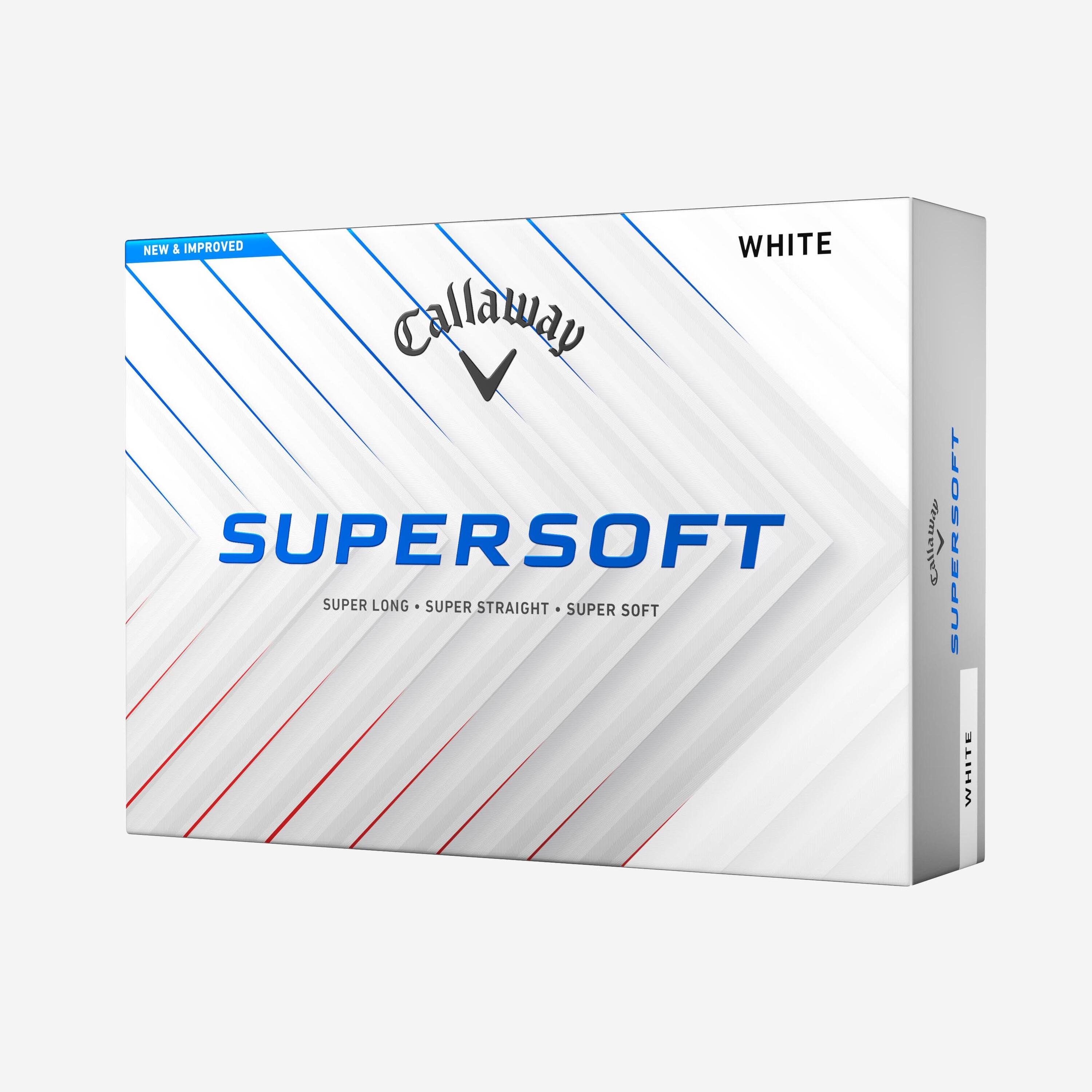 Set 12 mingi de golf Callaway Supersoft Alb