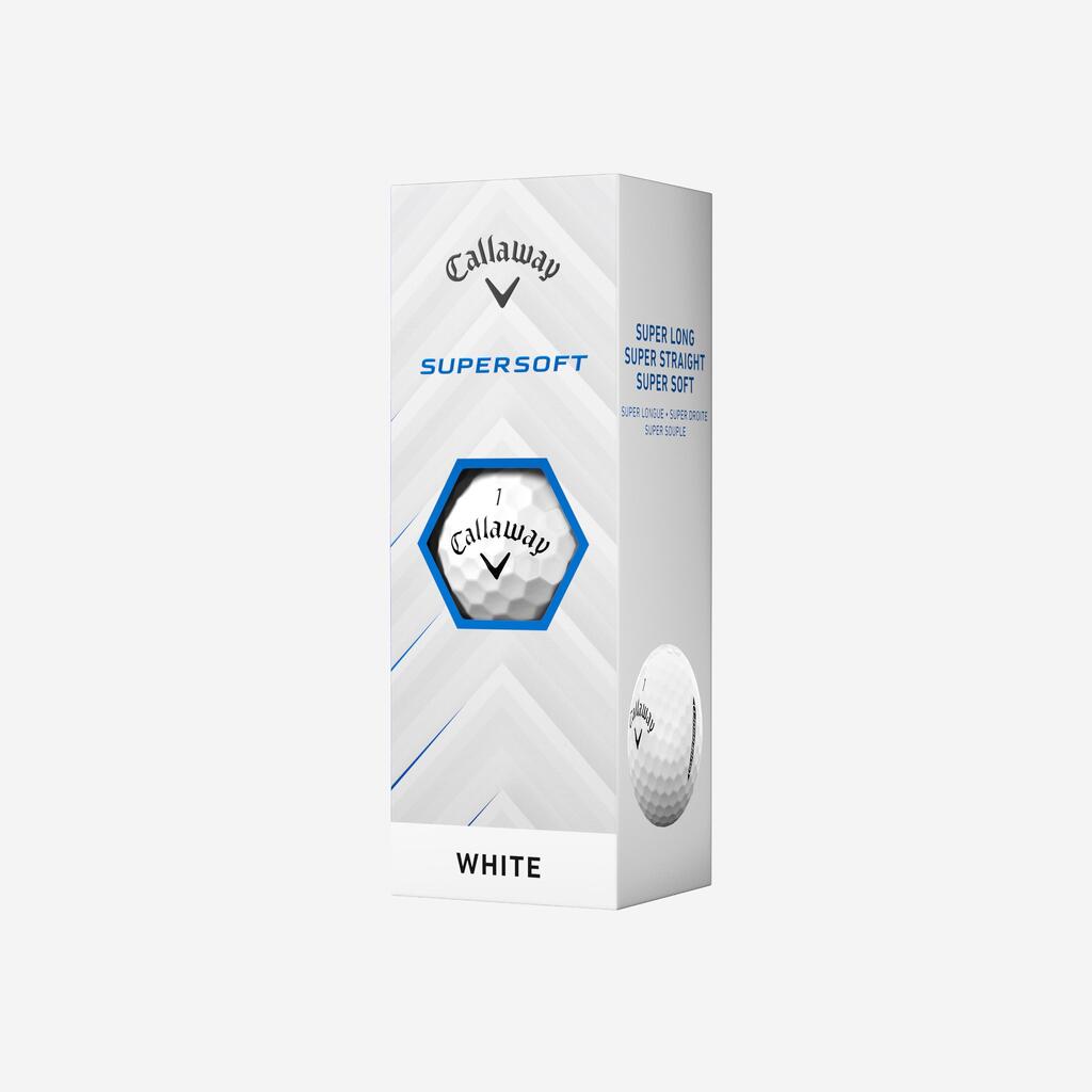 Žogice za golf x12, Callaway Supersoft bele
