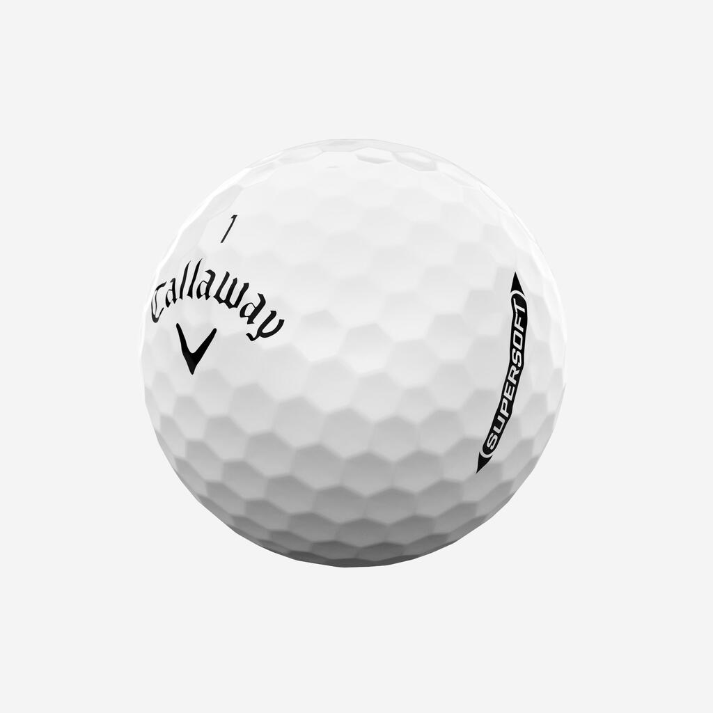 Žogice za golf x12, Callaway Supersoft bele