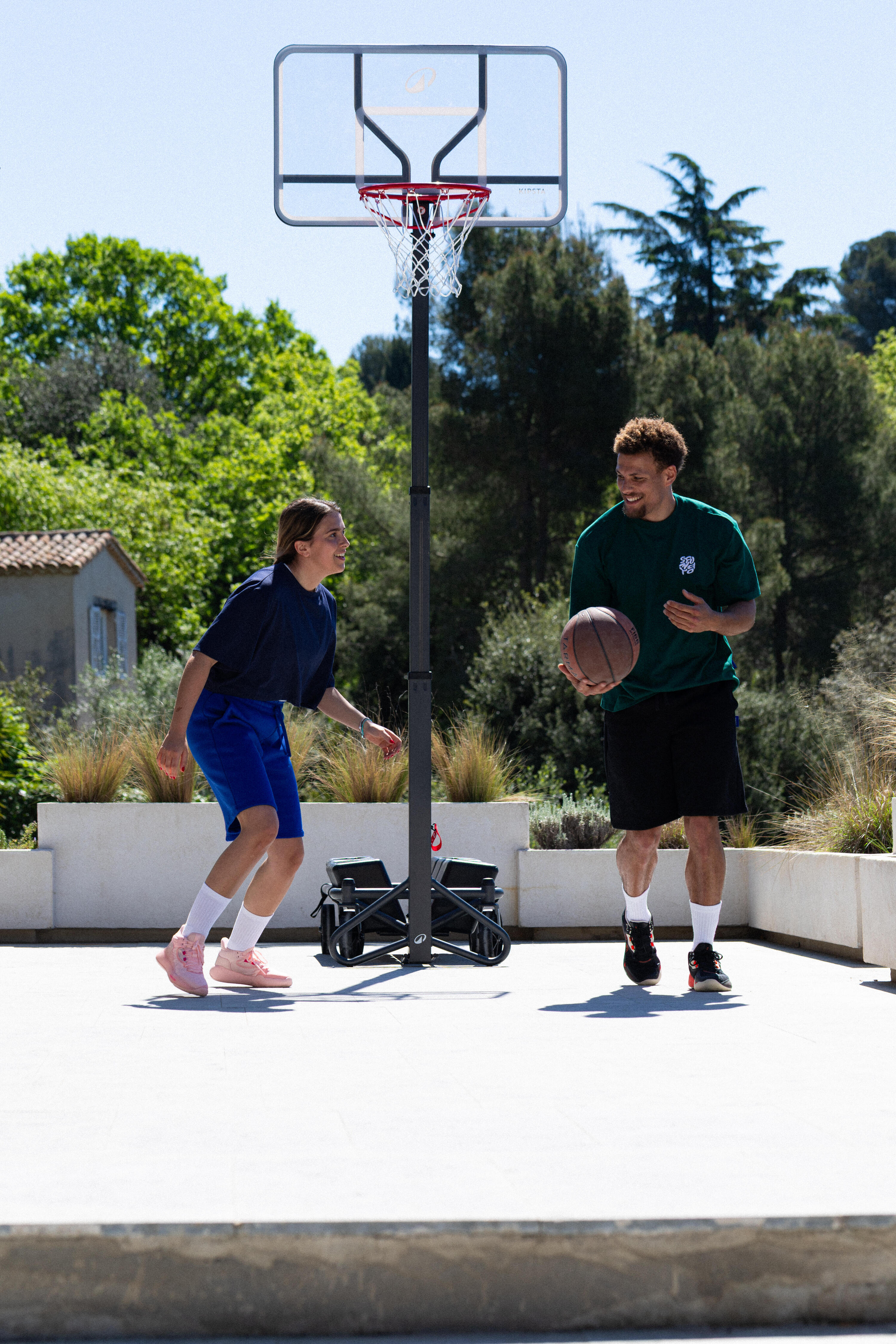 Panier de basketball sur roues réglable et pliable, B 500 Easy Box 16/19