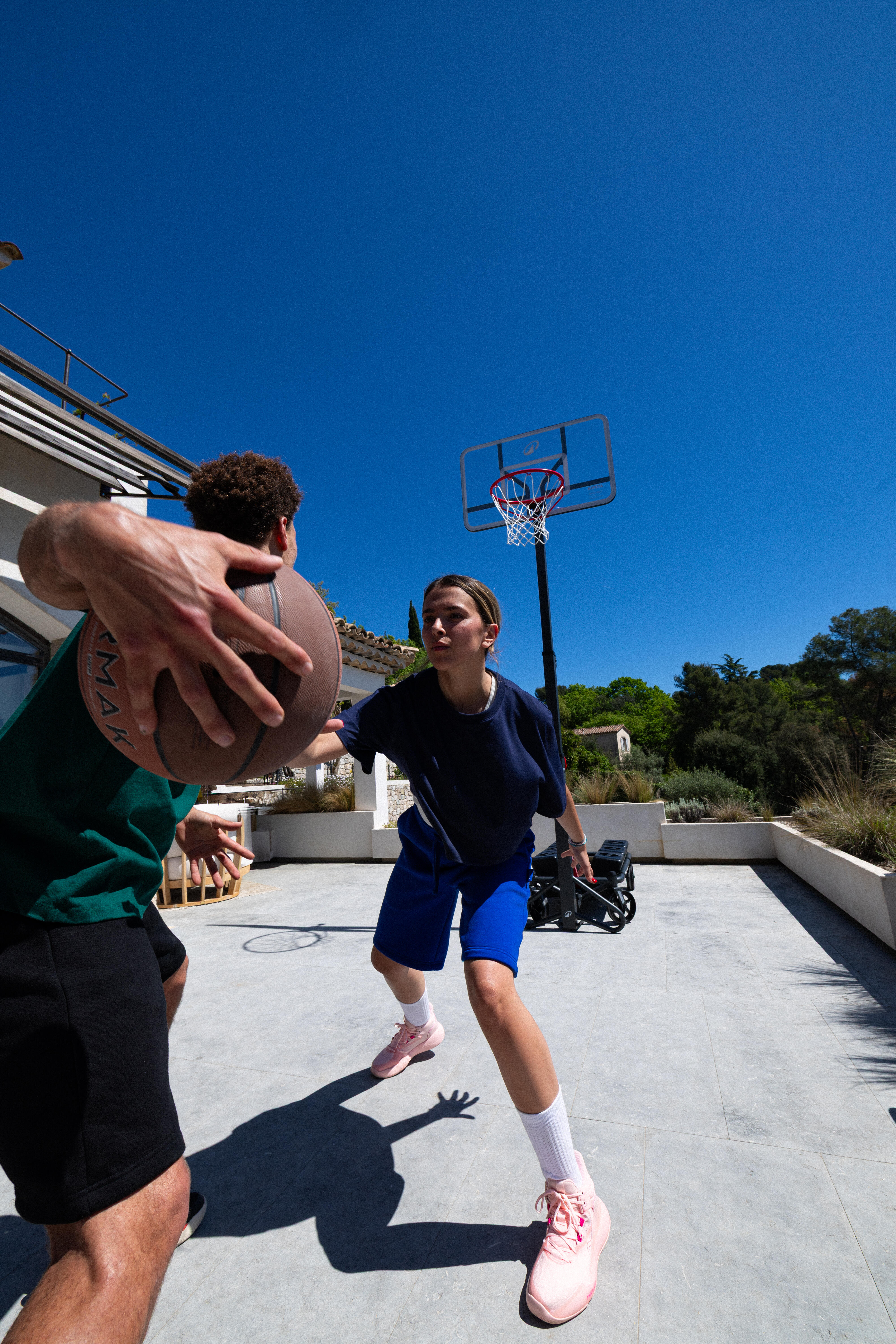Basketball Hoop Standing Backboard B500 Easy Box Set UP and Store in 1 minute