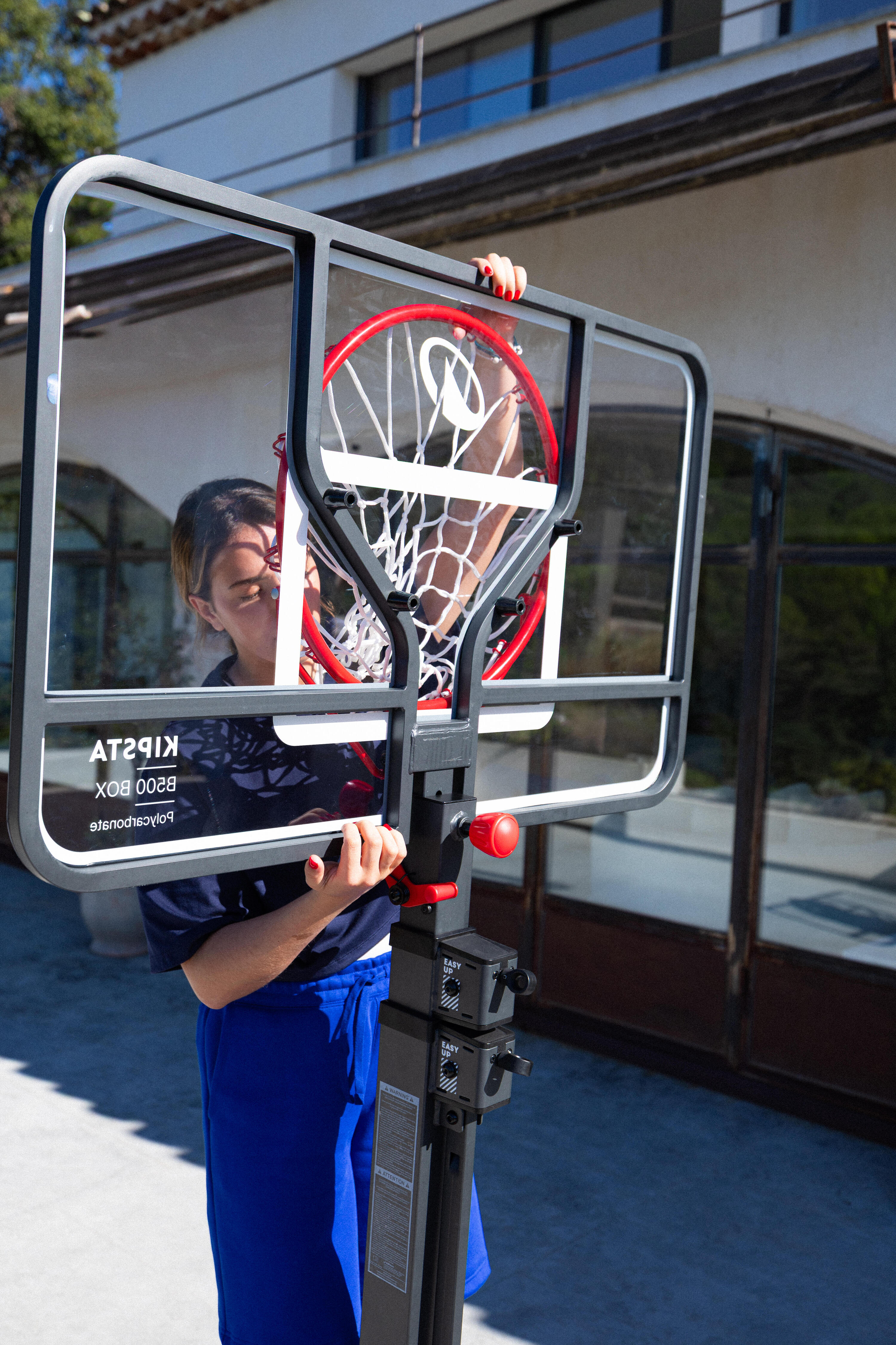 Panier de basketball sur roues réglable et pliable, B 500 Easy Box 13/19