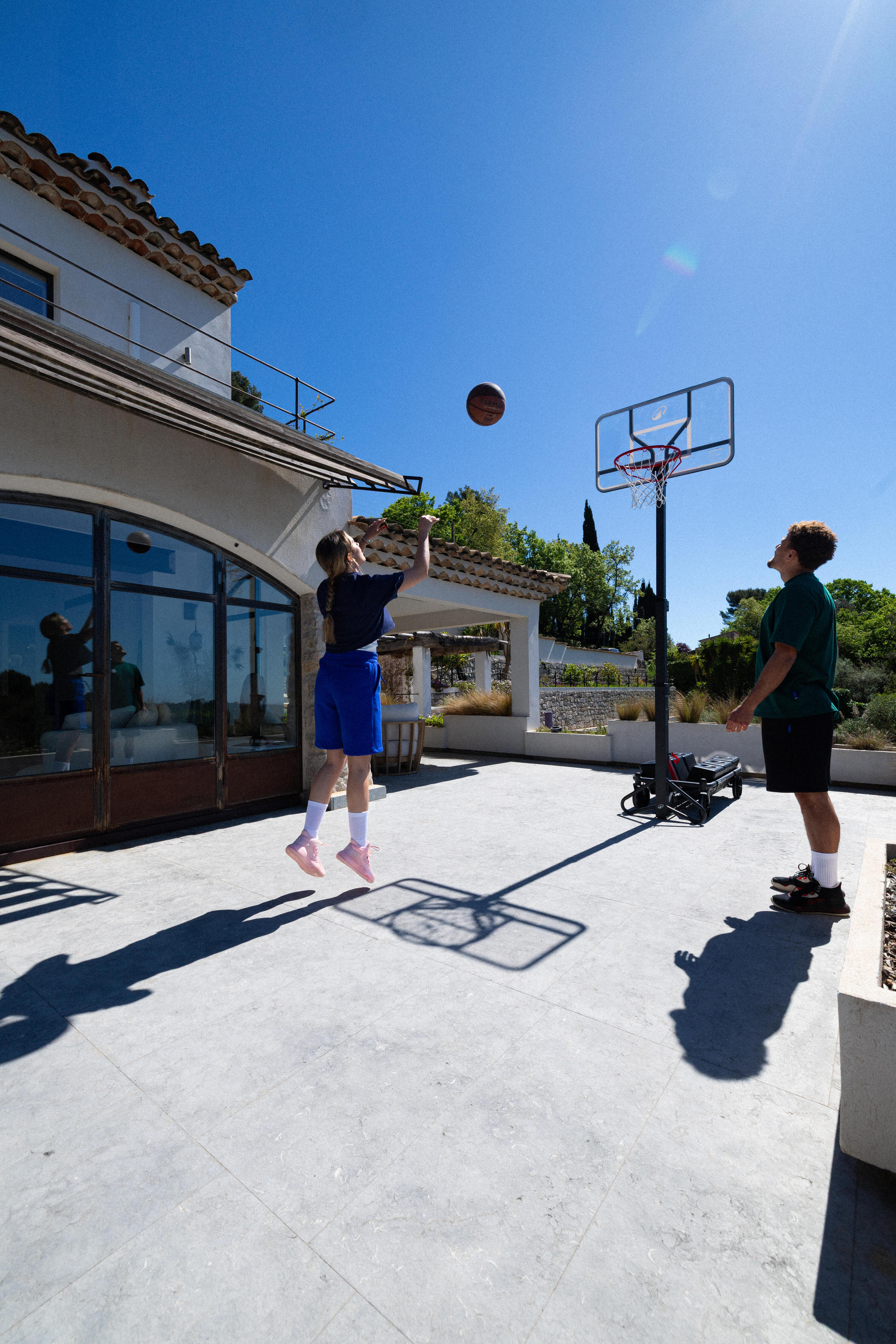 Panier de basketball sur roues réglable et pliable, B 500 Easy Box 6/19