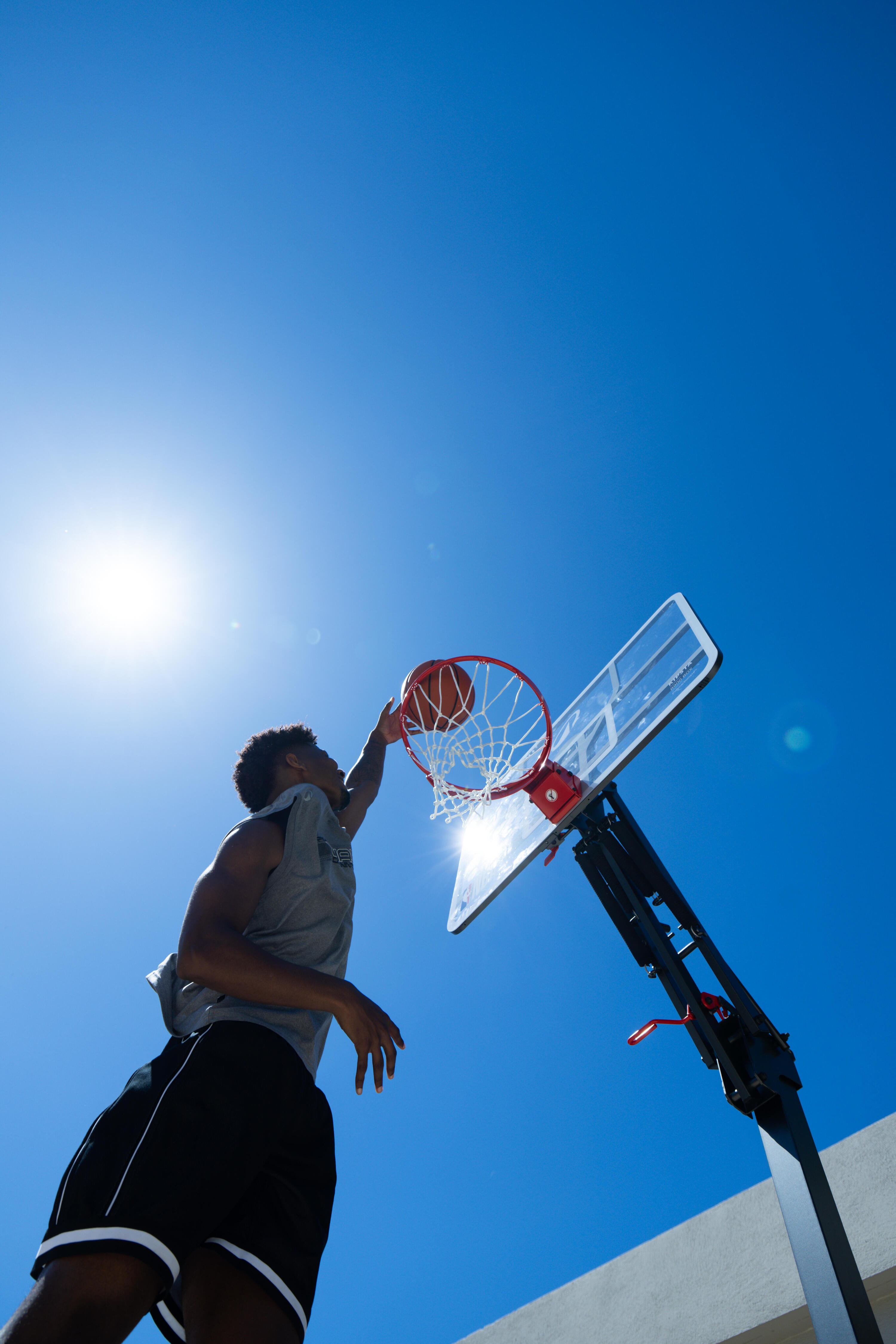 Basketbalový skládací koš B900 Box NBA nastavitelný od 2,10 do 3,05 m 8/20