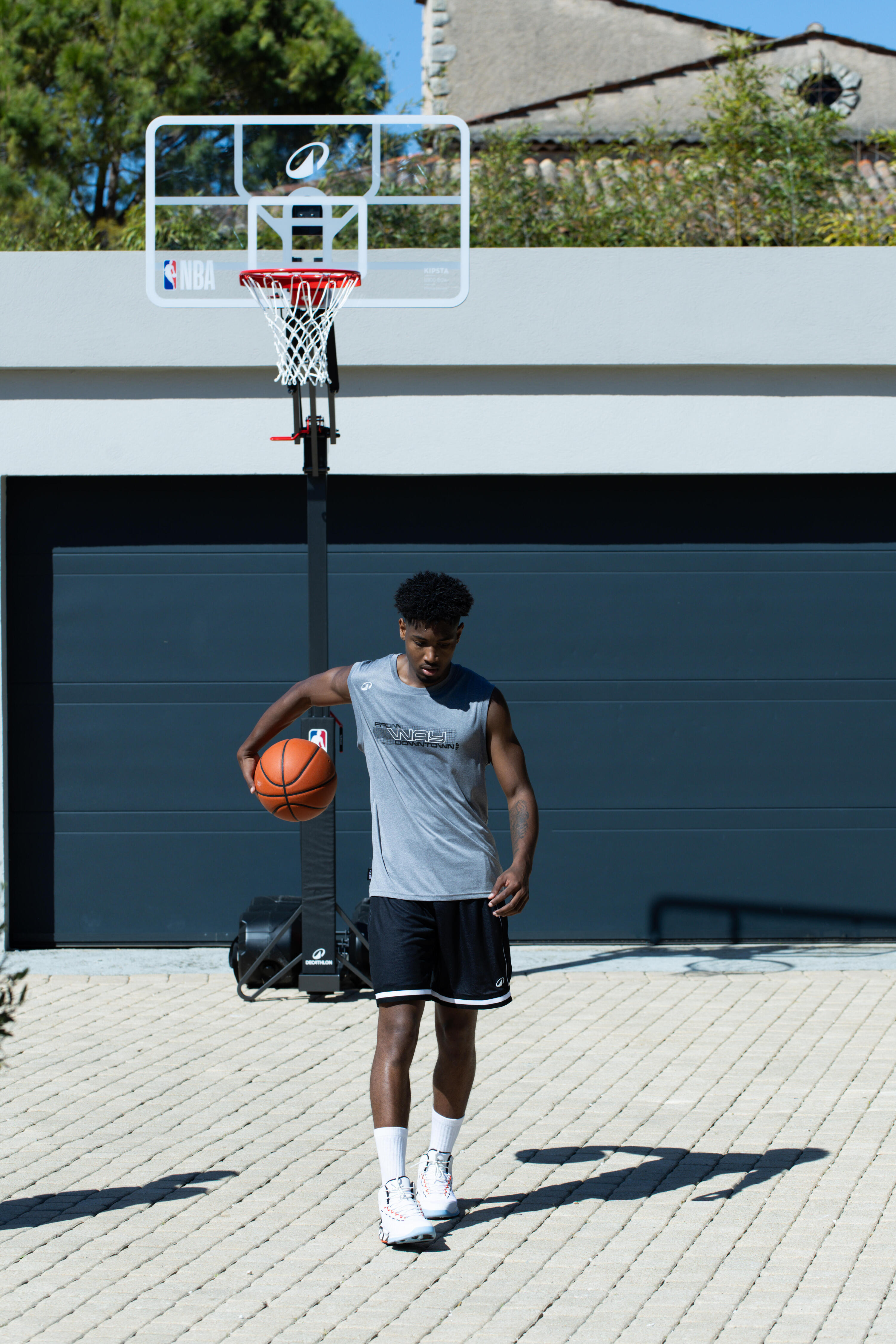 Panier de basket pliable sur roue réglable de 2,10m à 3,05m - B900 BOX NBA 2/21