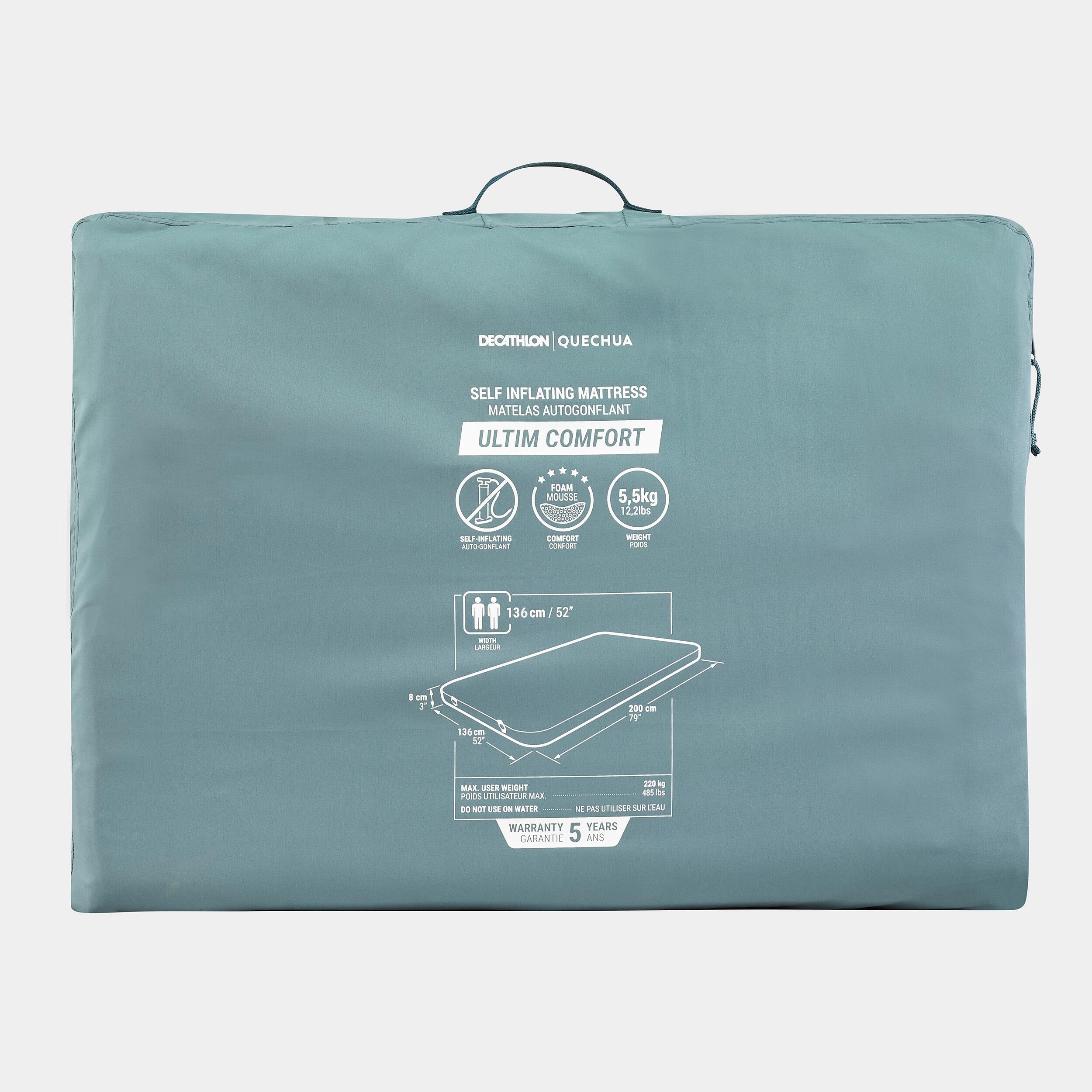 Matelas autogonflant de camping 2 personnes Ultim Confort 200 x 136 cm - QUECHUA