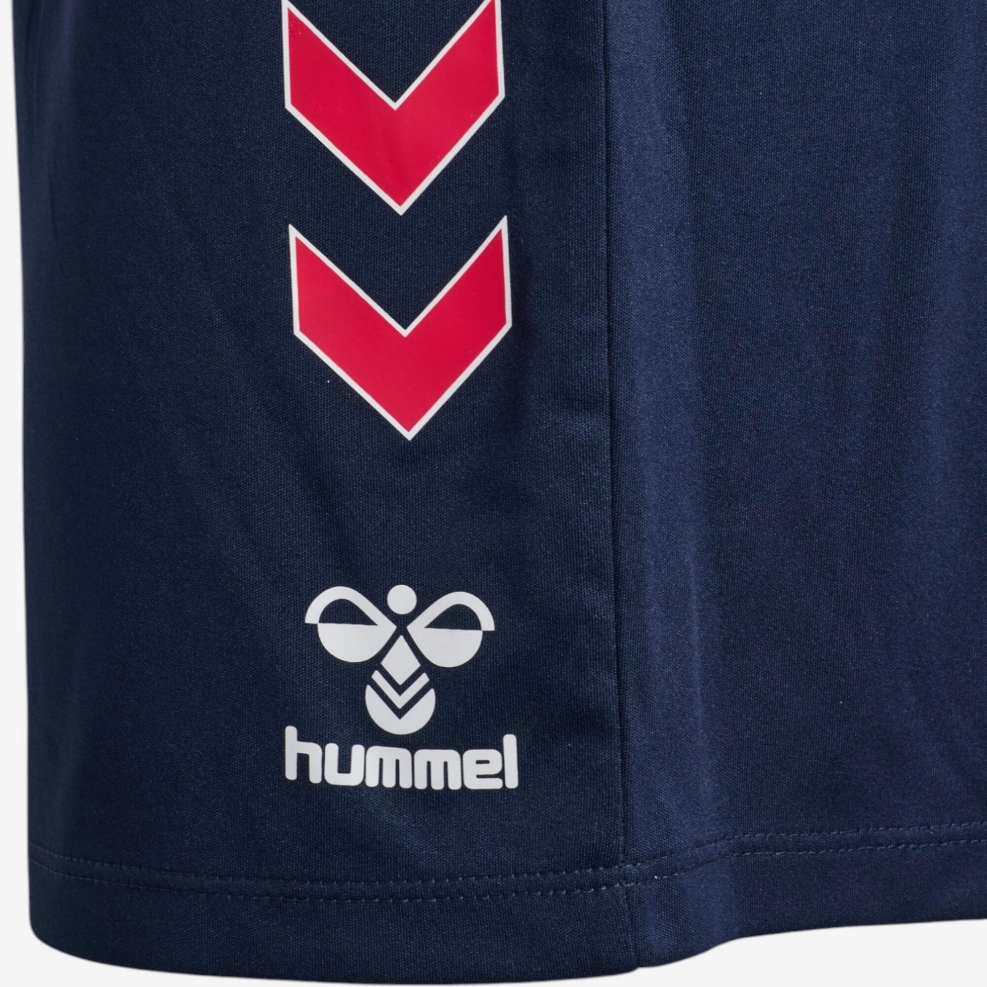 Short de handball Femme - Hummel bleu / rose 3/4