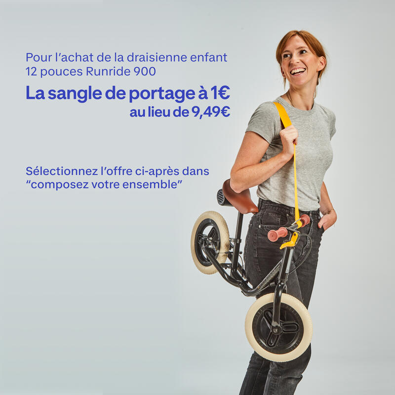 DRAISIENNE ENFANT 12 POUCES ALU RUNRIDE 900 ALU JAUNE