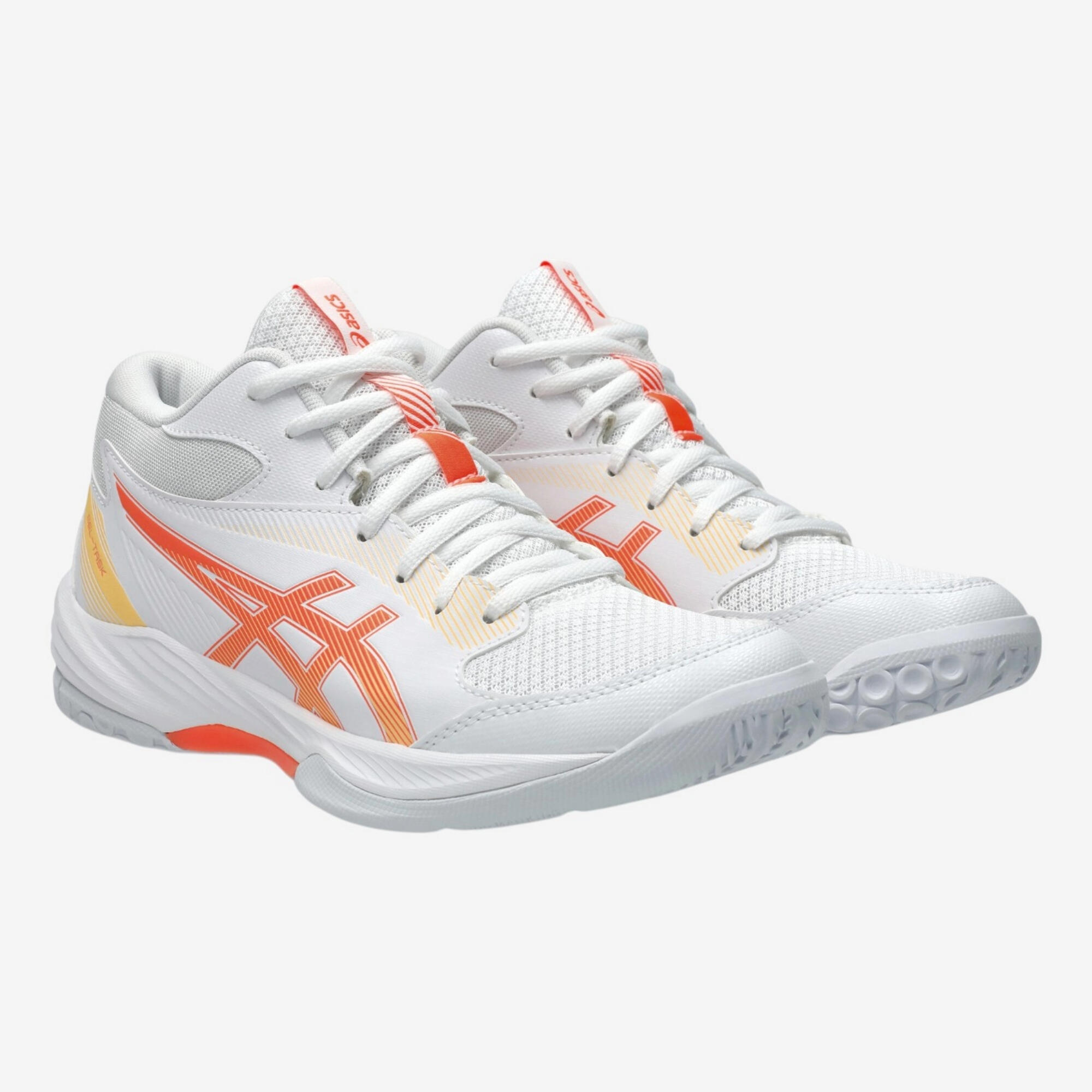 Chaussures de volleyball Adulte - ASICS Gel-Task Mid MT4 blanc et orange 2/7