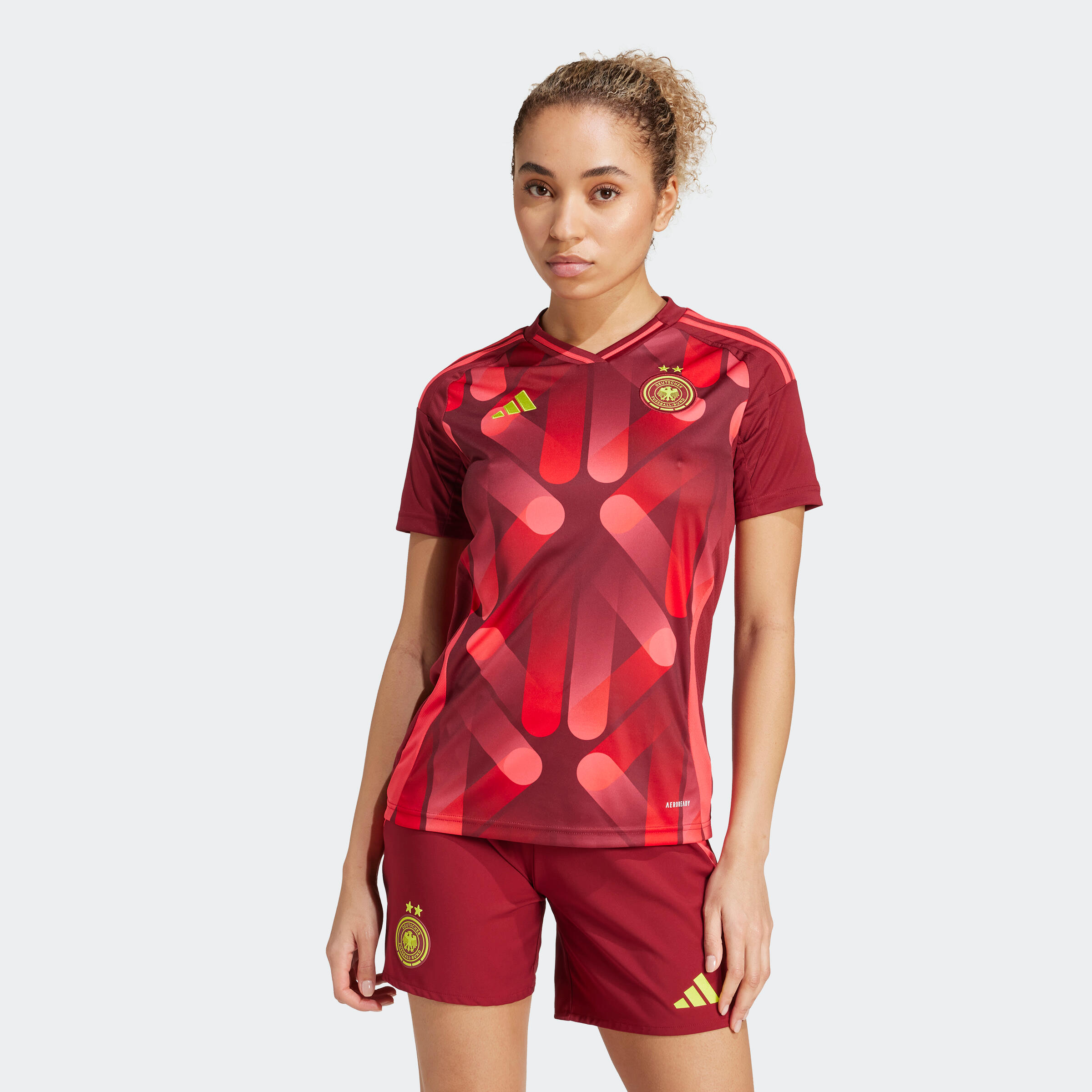 Damen Fußball Trikot Deutschland - ADIDAS DFB 25 Frauenteam Auswärtstrikot 1/8
