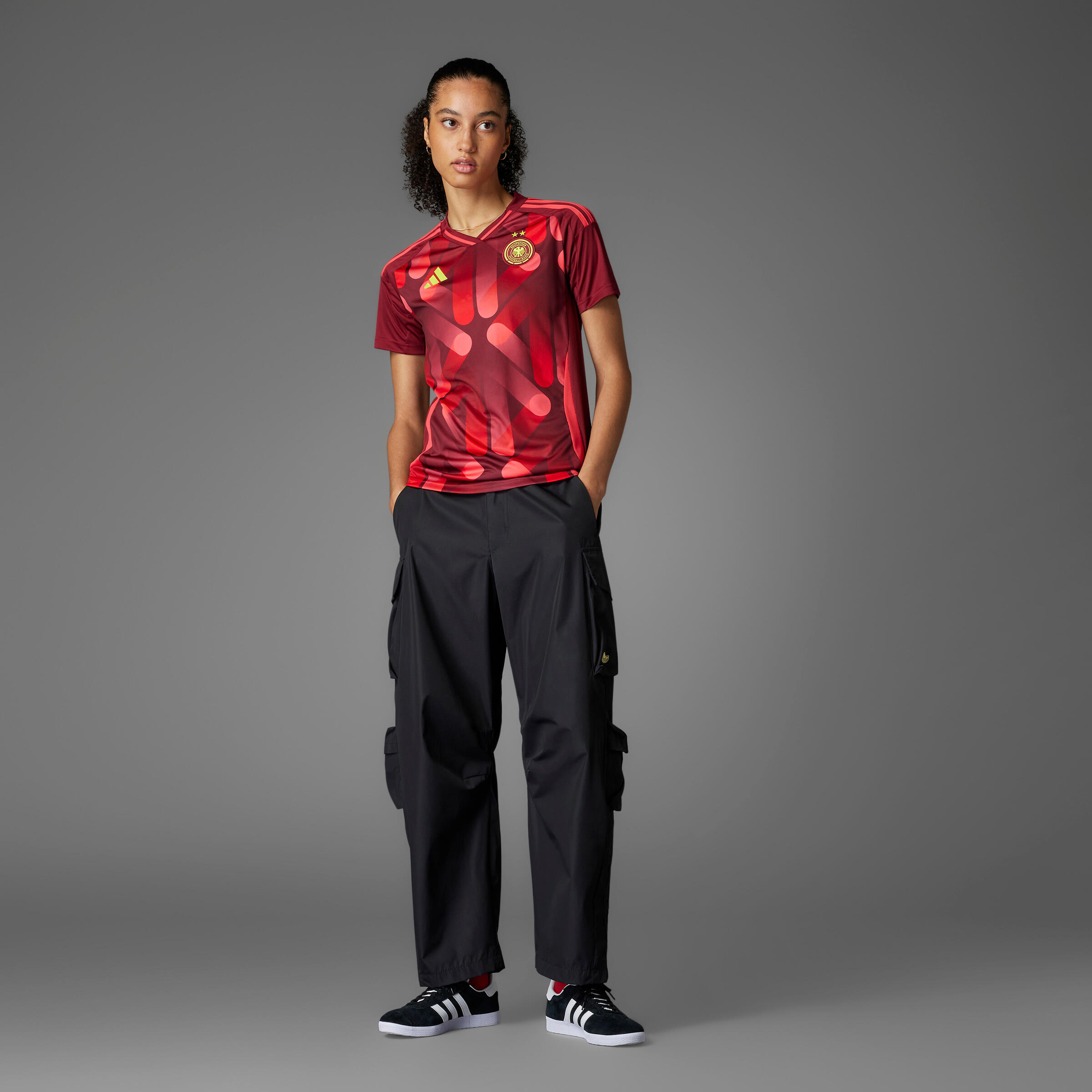 Damen Fußball Trikot Deutschland - ADIDAS DFB 25 Frauenteam Auswärtstrikot 3/8