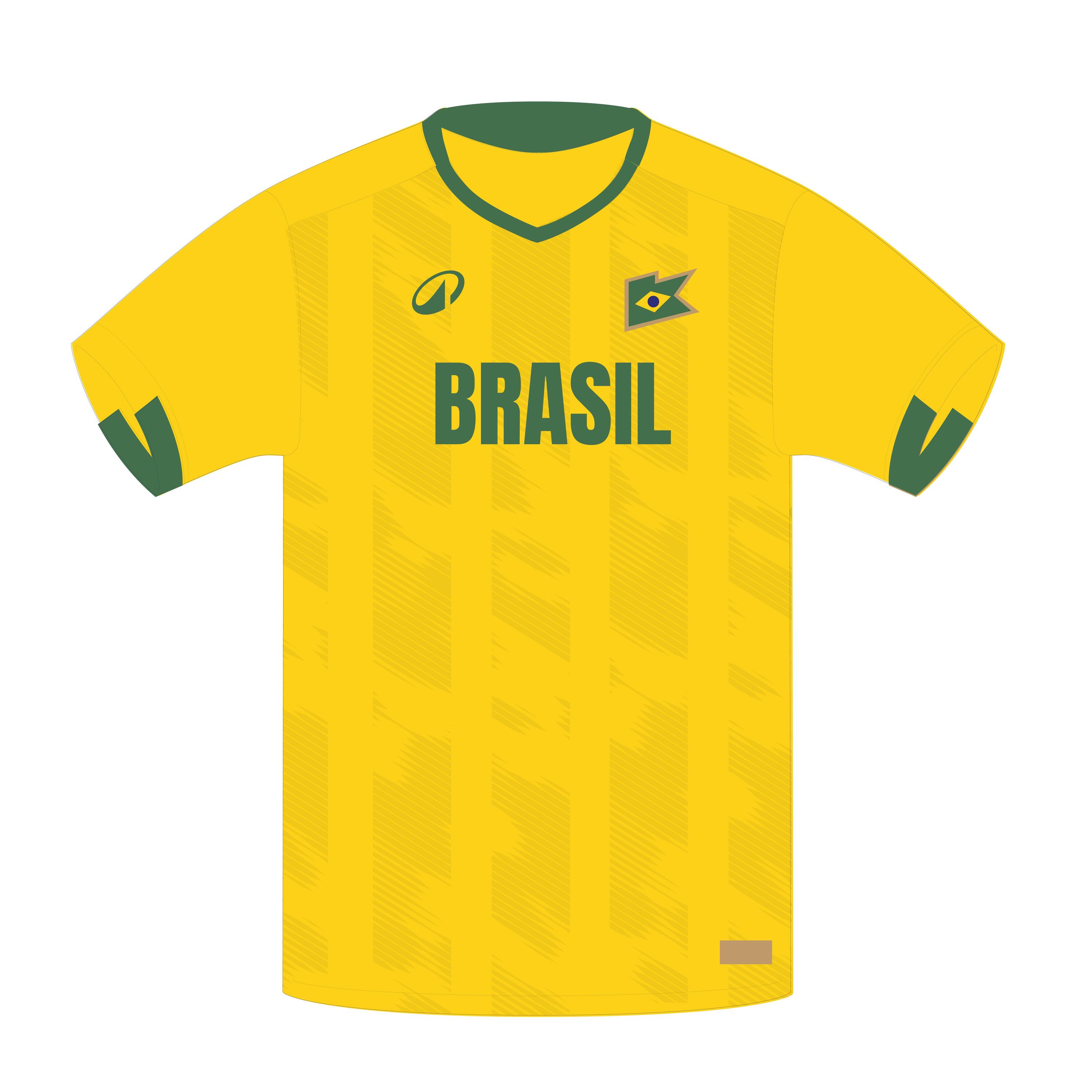 Playera de futbol de aficionado de Brasil para niño 8/8