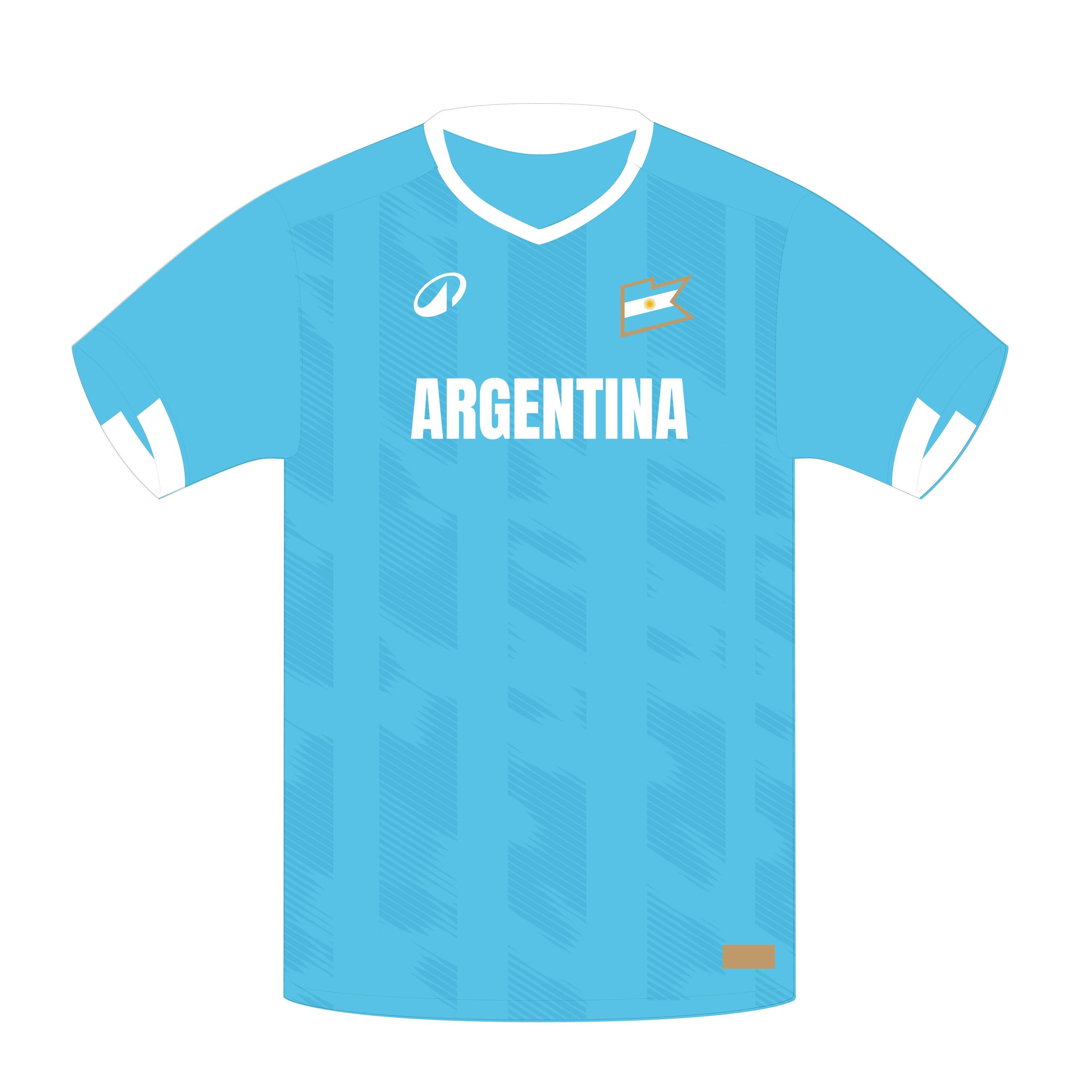 Playera de futbol de aficionado de Argentina para niño 9/13