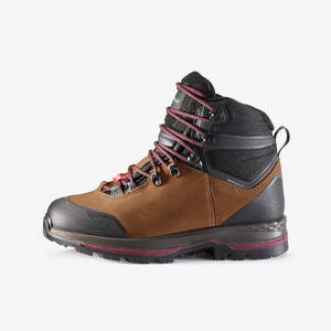 WOMEN'S WATERPROOF LEATHER HIGH TREKKING BOOTS - mt100 - WIDE