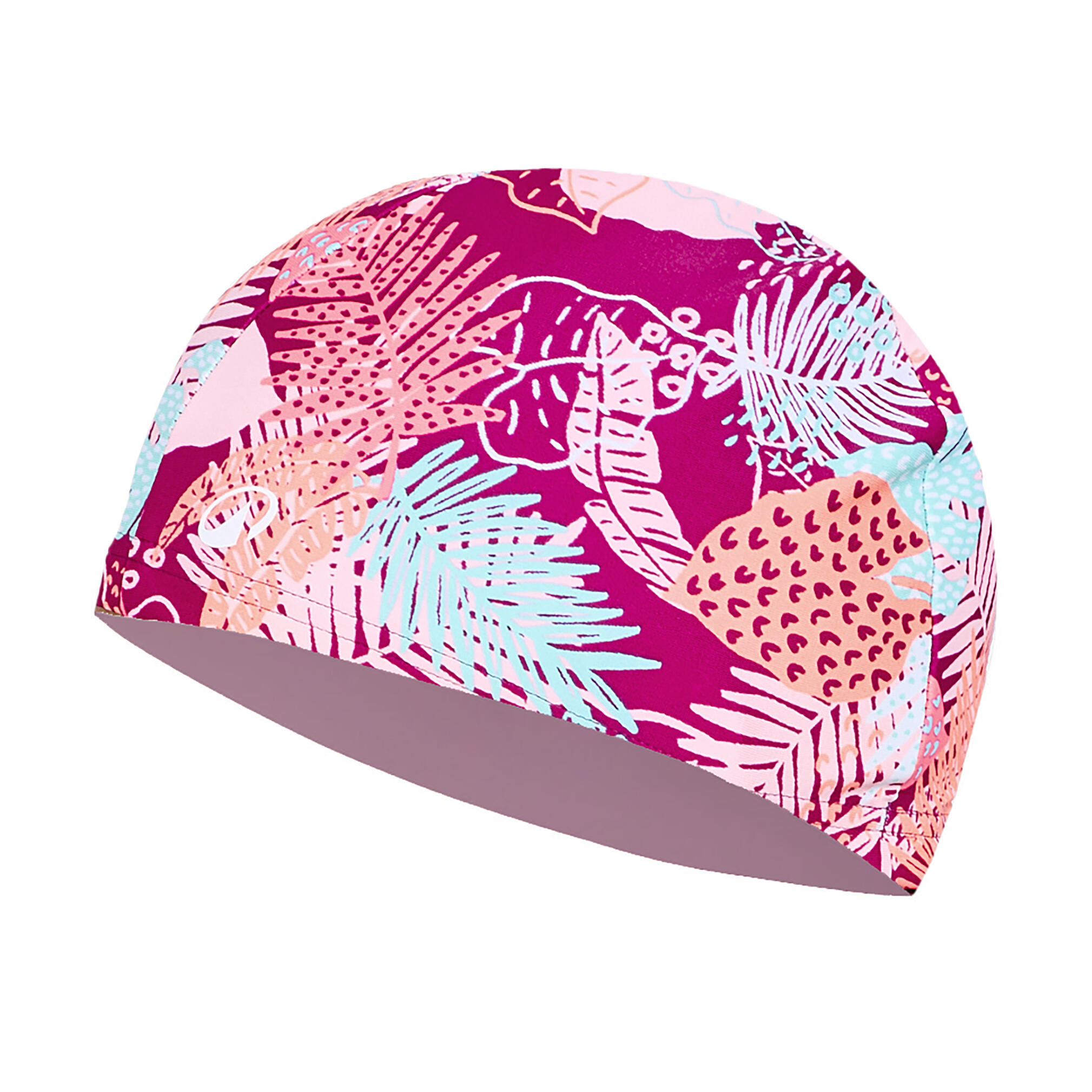 Fabric Swim Cap M Secure Fit & Comfortable Pink
