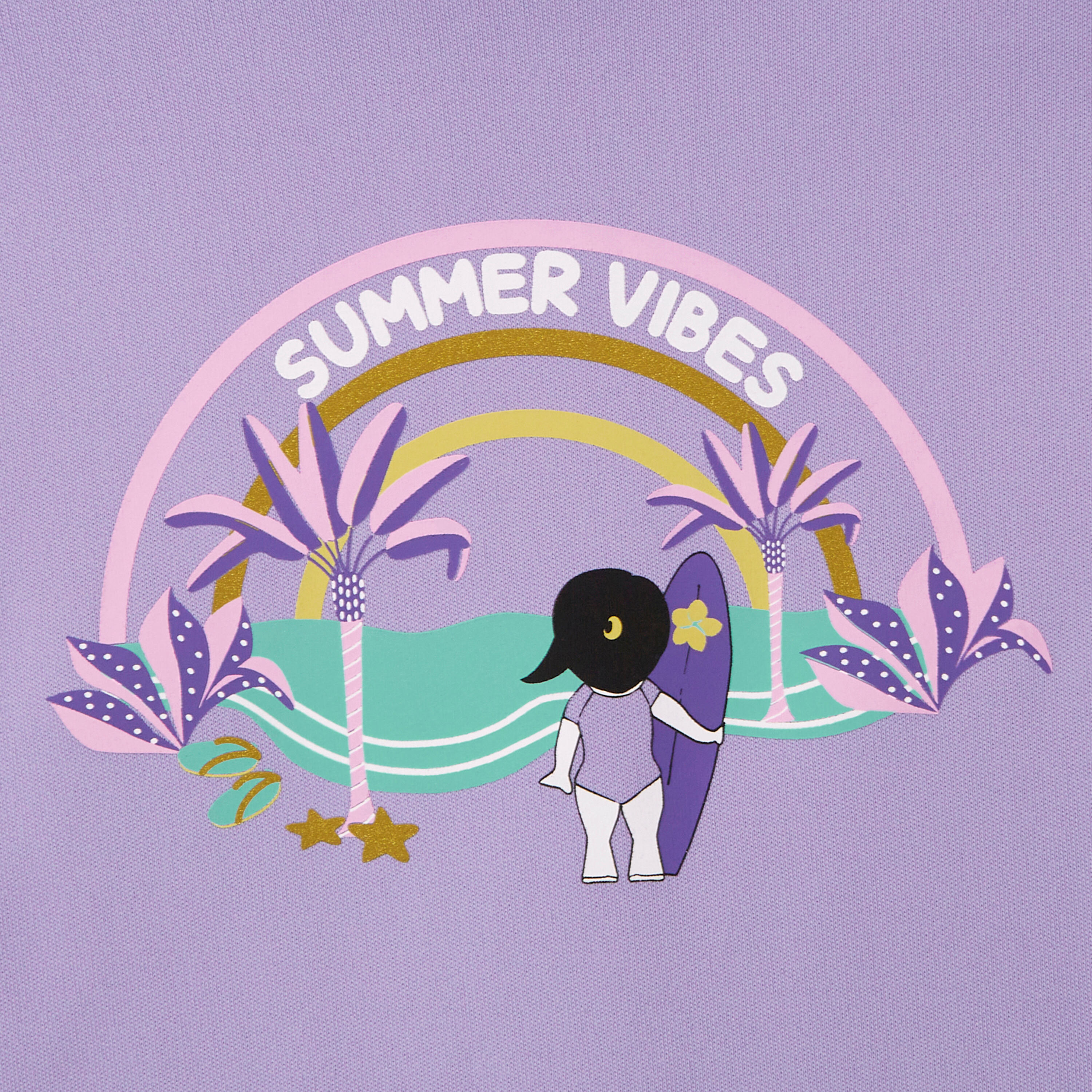 UV-Shirt Surfen Kinder 100 violett  7/7