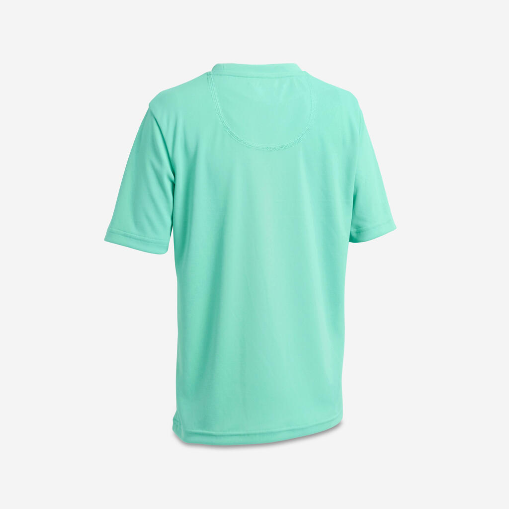 T-shirt anti UV surf Junior - 100 turquoise