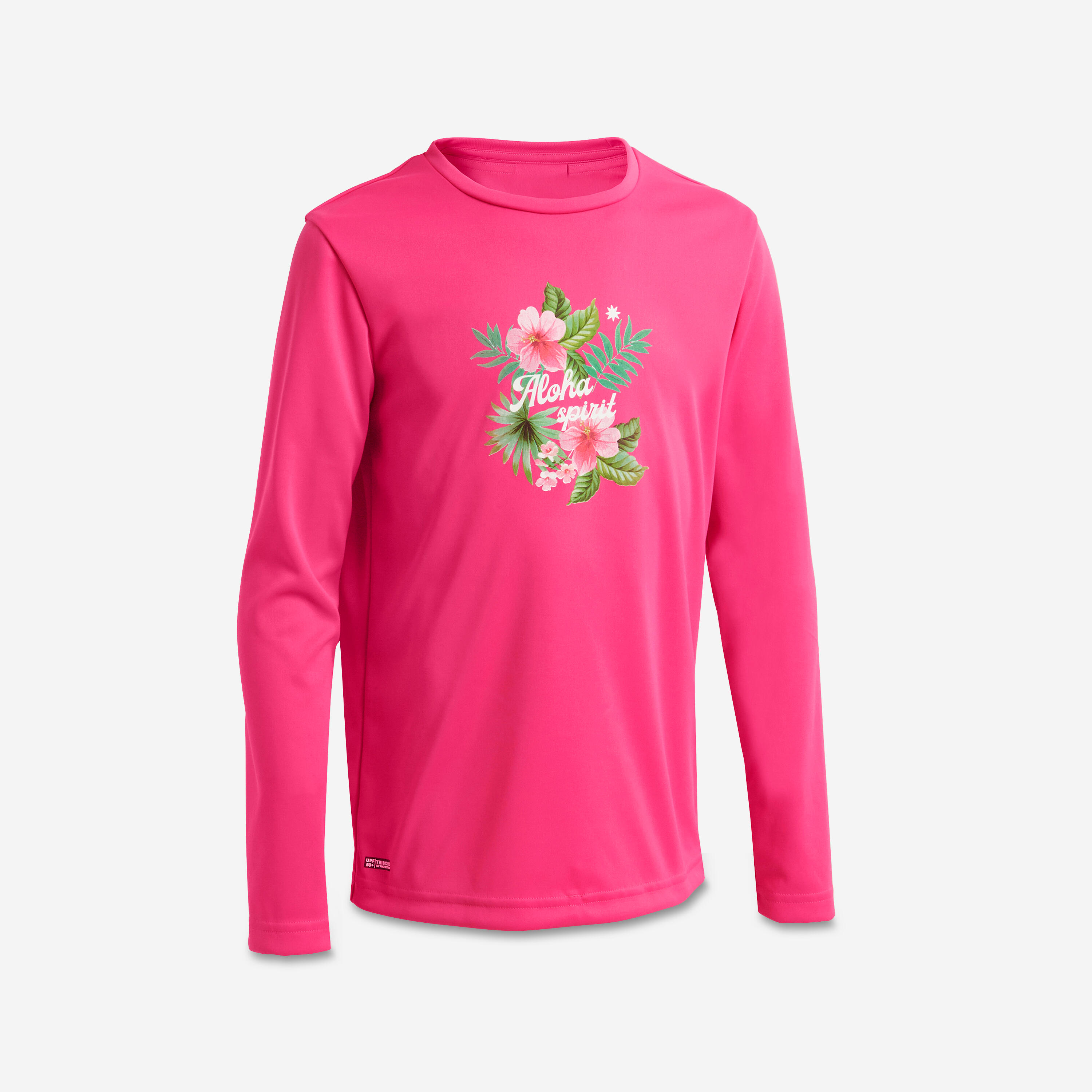 OLAIAN Uv-werend zwemshirt met lange mouwen voor surfen kinderen 100 roze