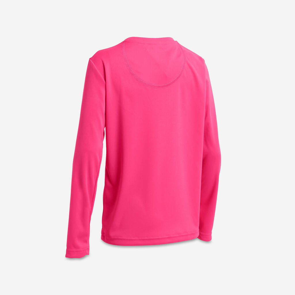 Kids’ surfing long sleeve UV-protection t-shirt - 100 pink