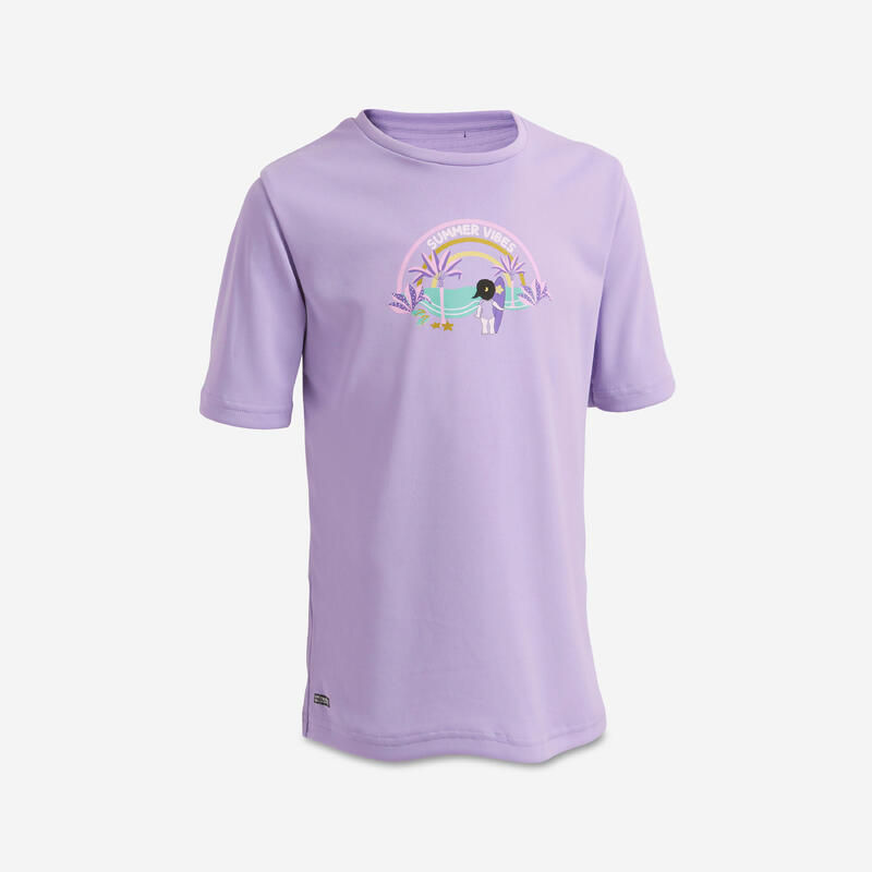 Tricou anti-UV 100 UPF50+, UV>95% Mov Copii