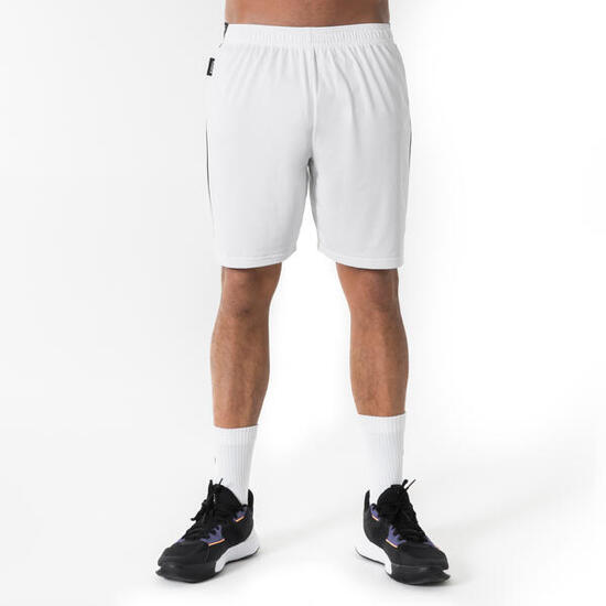 Short de basketball homme/femme - SHORT 100 blanc