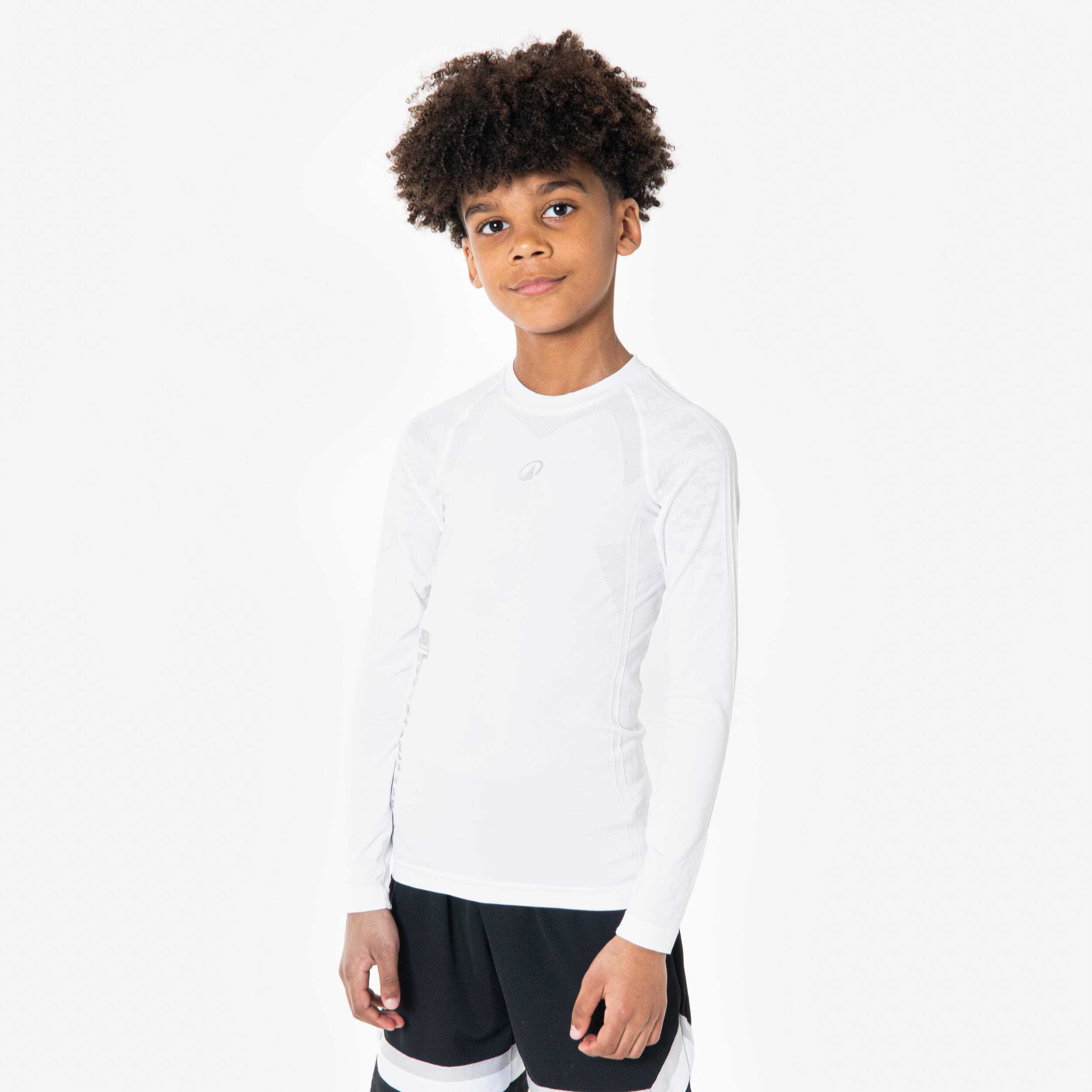 TARMAK Kinder Basketball Funktionsshirt langarm - NBA weiß
