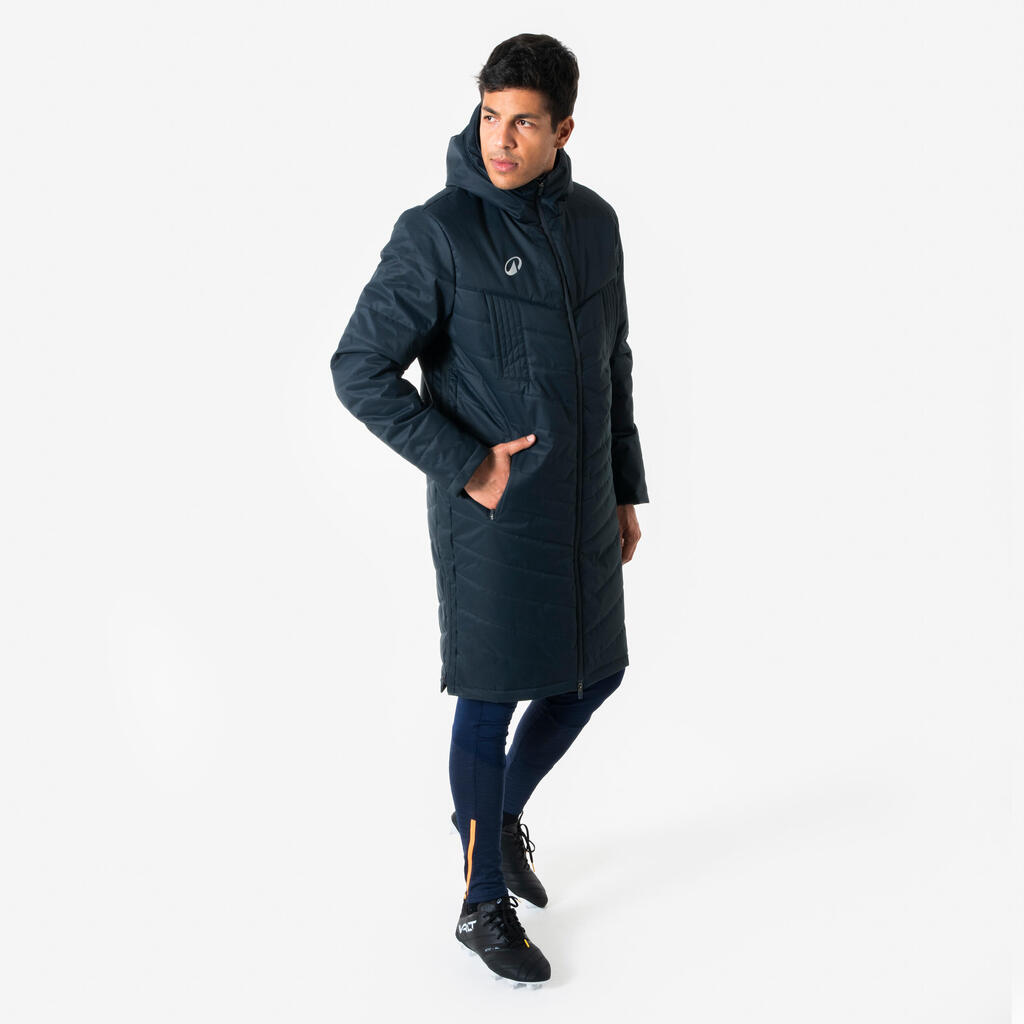 Adult Long Football Parka - Black