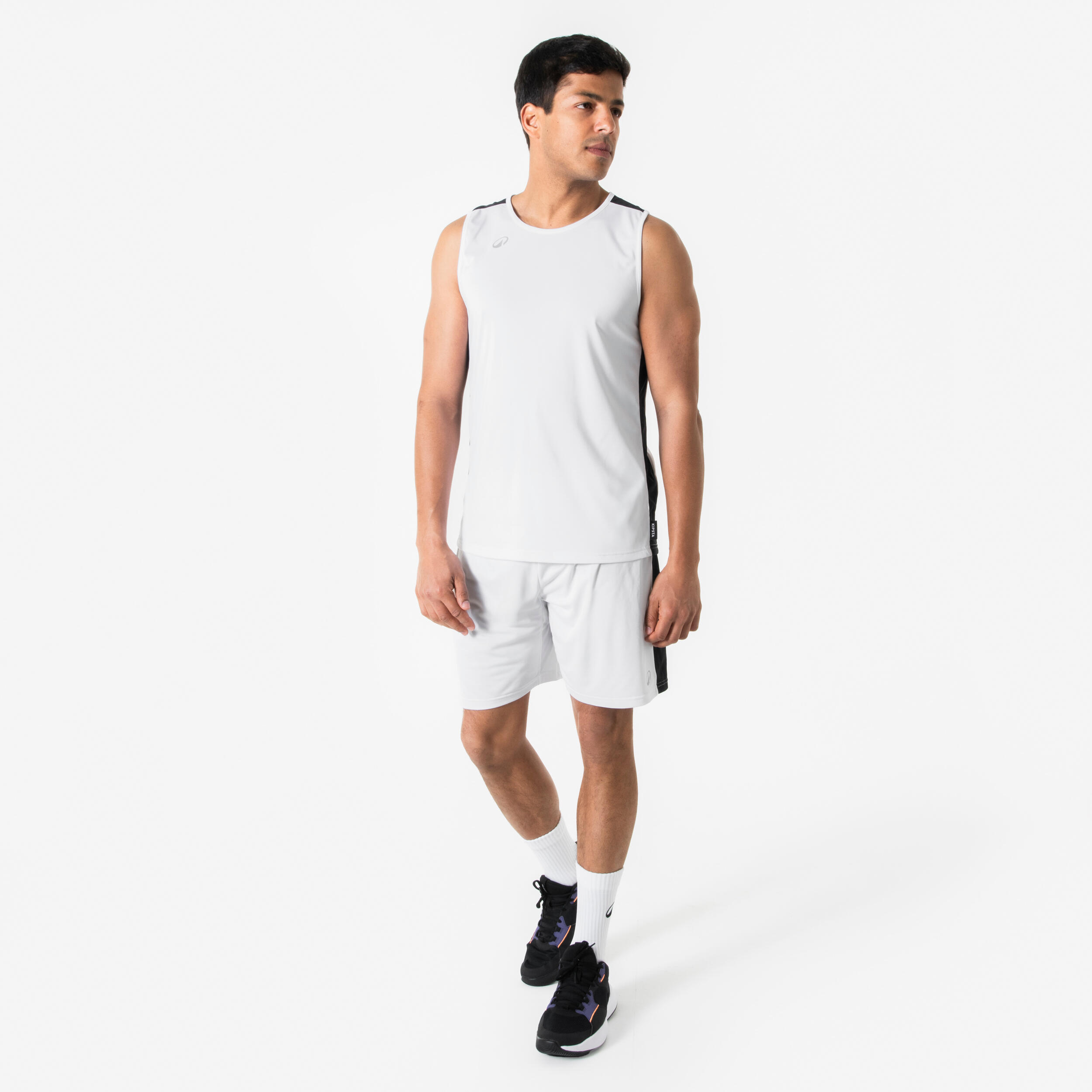 Calções de Basquetebol Adulto SHORT 100 Branco 6/8