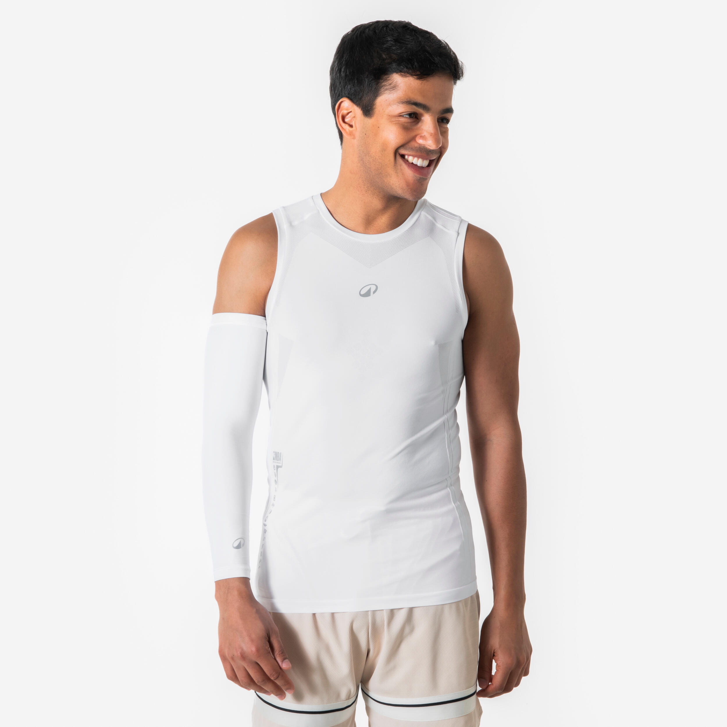 TARMAK Pánske basketbalové tielko TANK 500 NBA biele 3XL