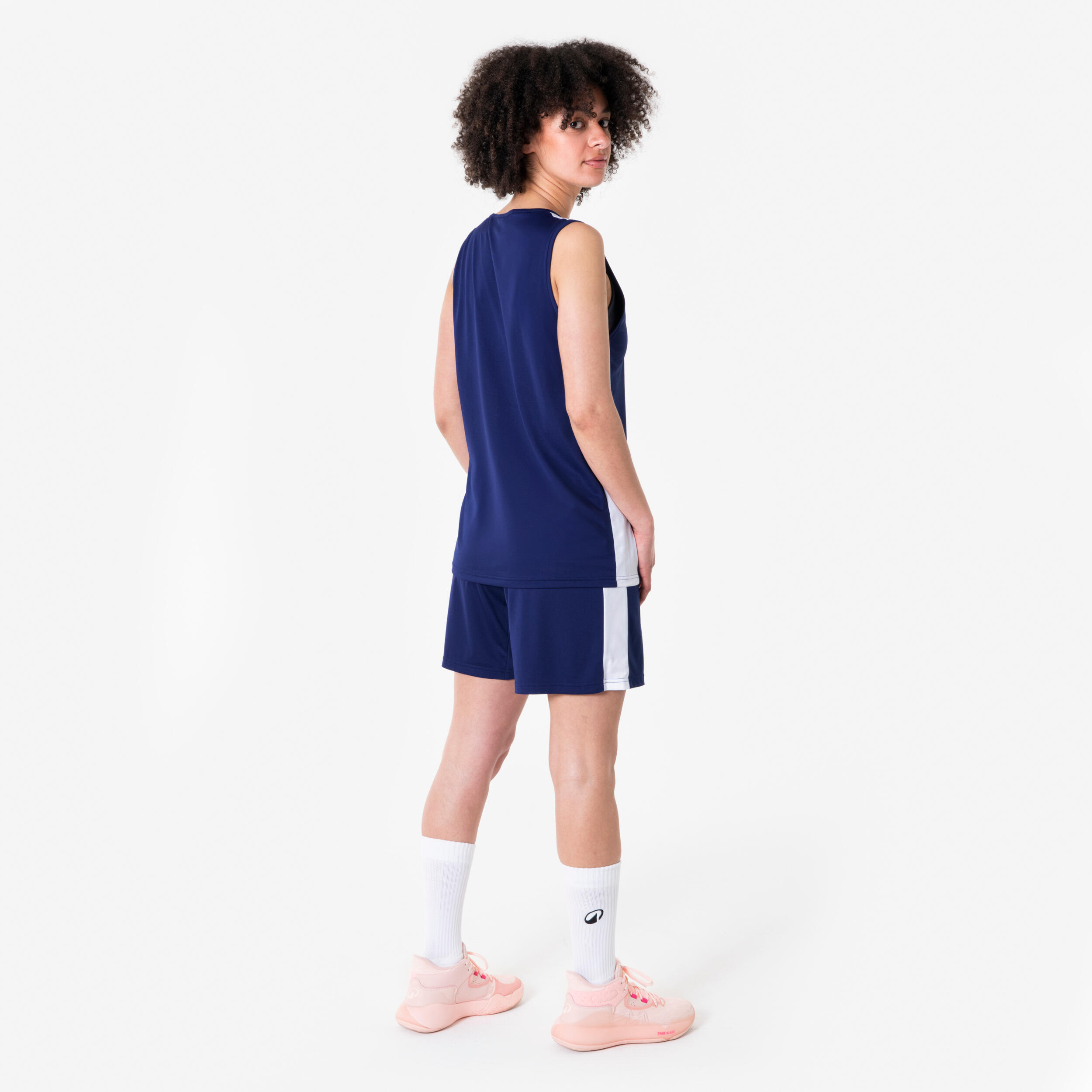 Calções de Basquetebol Adulto SHORT 100 Azul-marinho 4/6