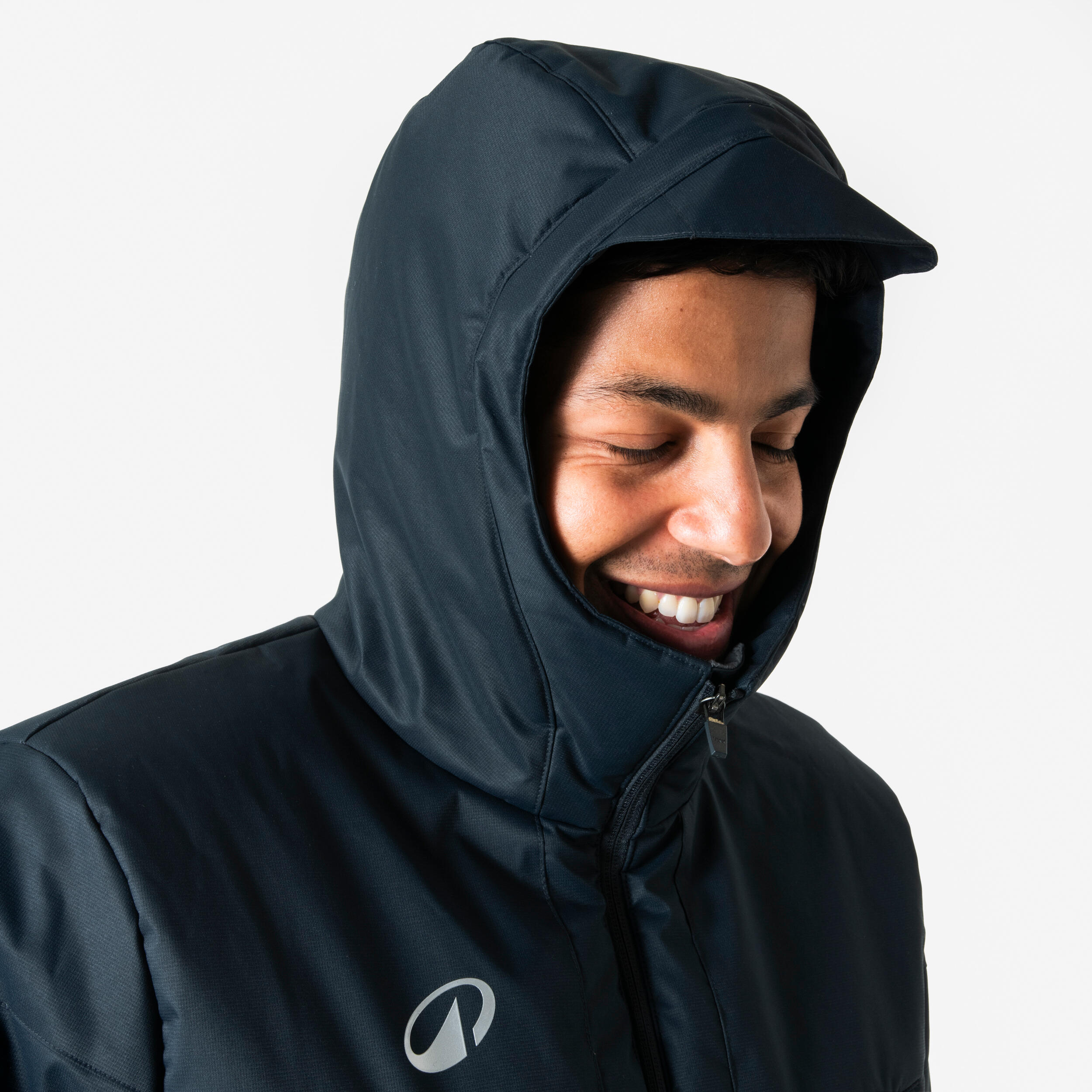 Adult Long Football Parka Coat - Black 5/7
