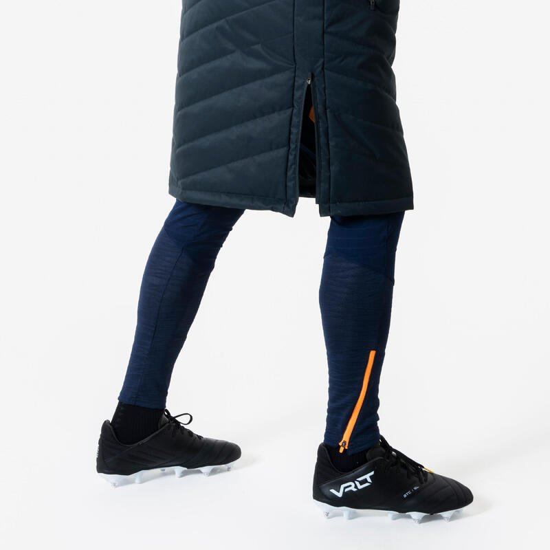 Geacă Parka Lungă Fotbal Negru Adulți 