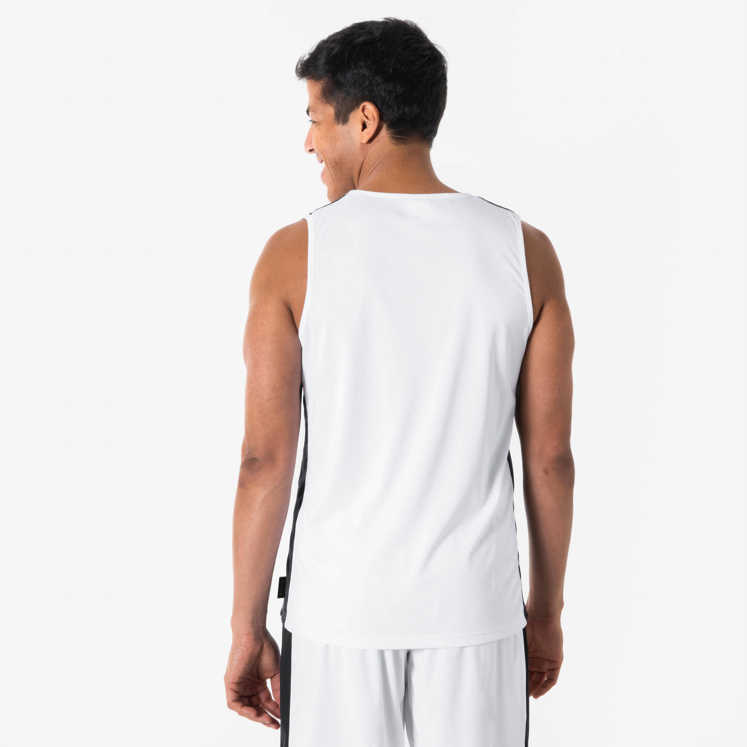 Men's/Women's Sleeveless Basketball Shirt Tank 100 - White -  4
