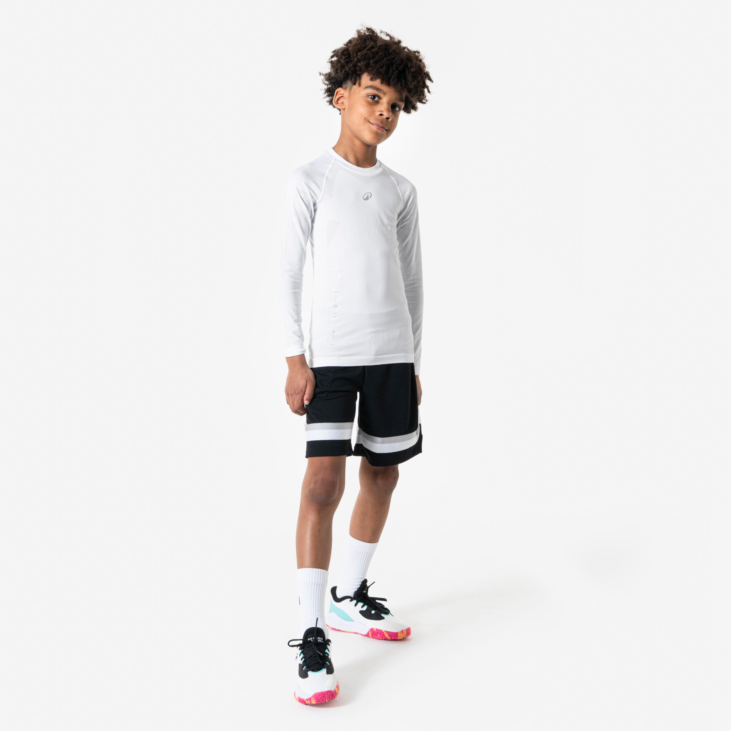 Sous-maillot basketball NBA manche longue enfant - blanc 5/9