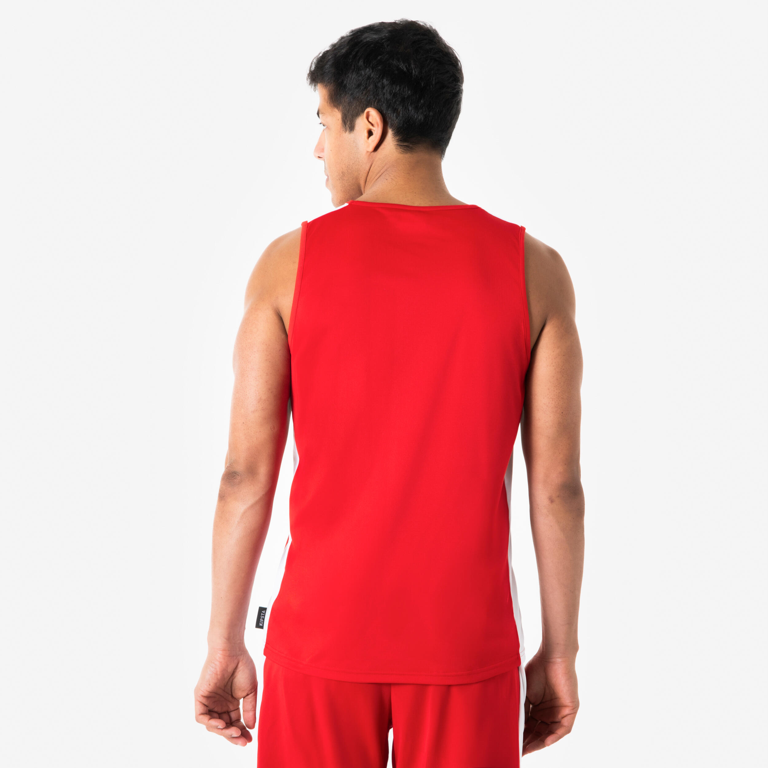 Camisola sem Mangas de Basquetebol Adulto TANK 100 Vermelho 4/6