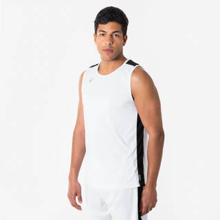 Men's/Women's Sleeveless Basketball Shirt Tank 100 - White