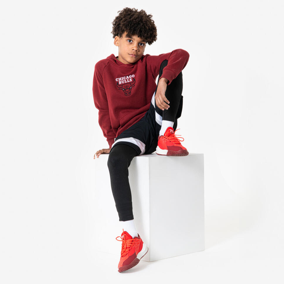 Bluza z kapturem do koszykówki dla dzieci Tarmak NBA 900 Chicago Bulls