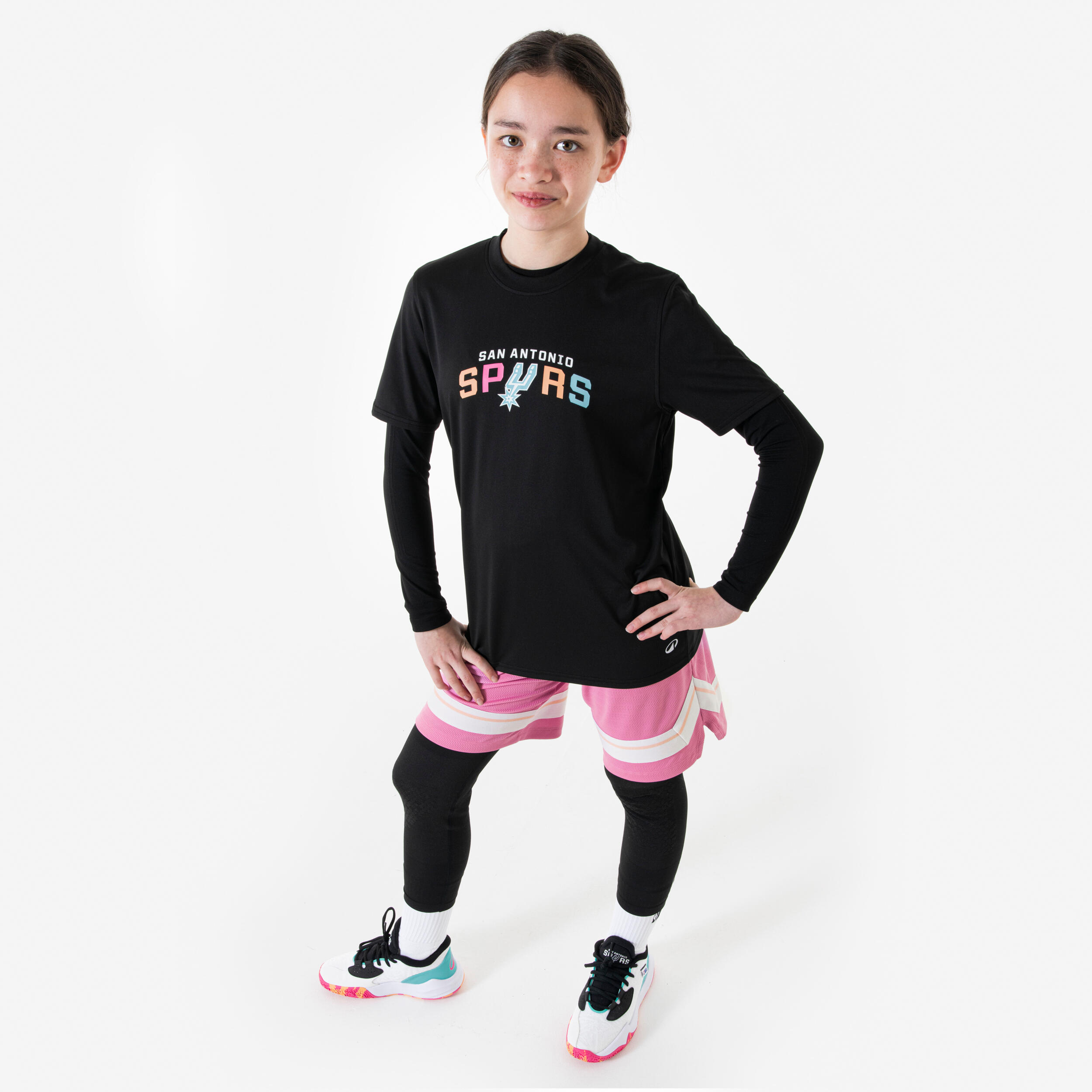 Unterwäsche / 3/4-Tights für NBA-Basketball für Kinder (Schwarz) 6/9