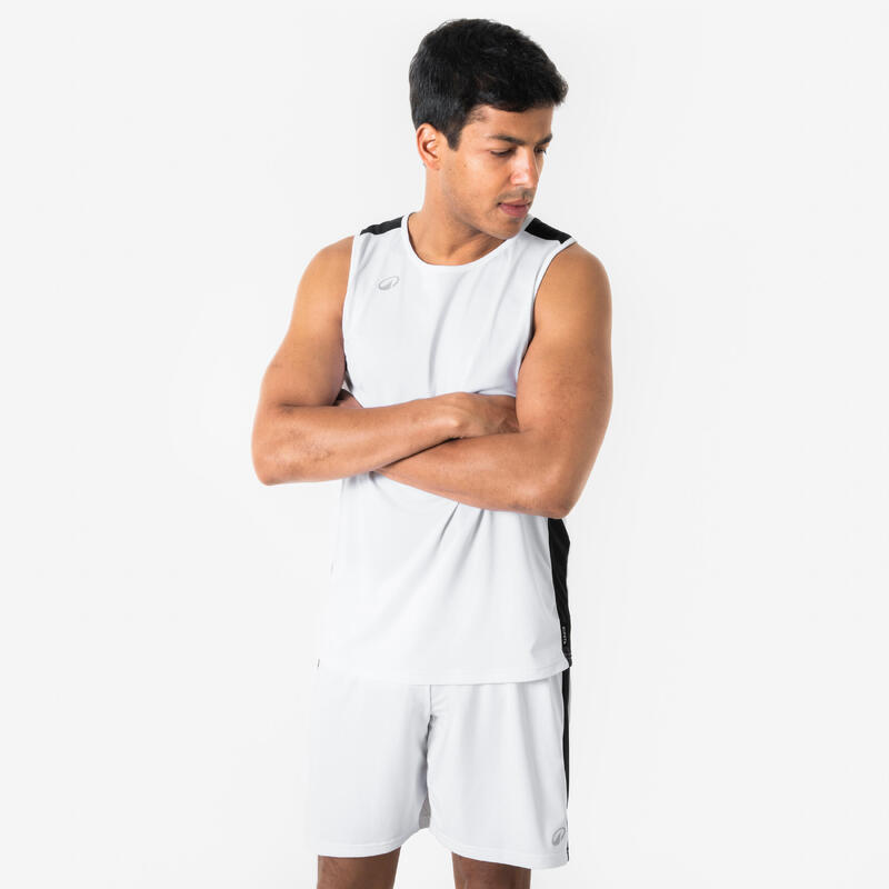 Șort de baschet unisex - ȘORT 100 Alb
