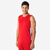 Maillot de basketball sans manche homme/femme - TANK 100 rouge