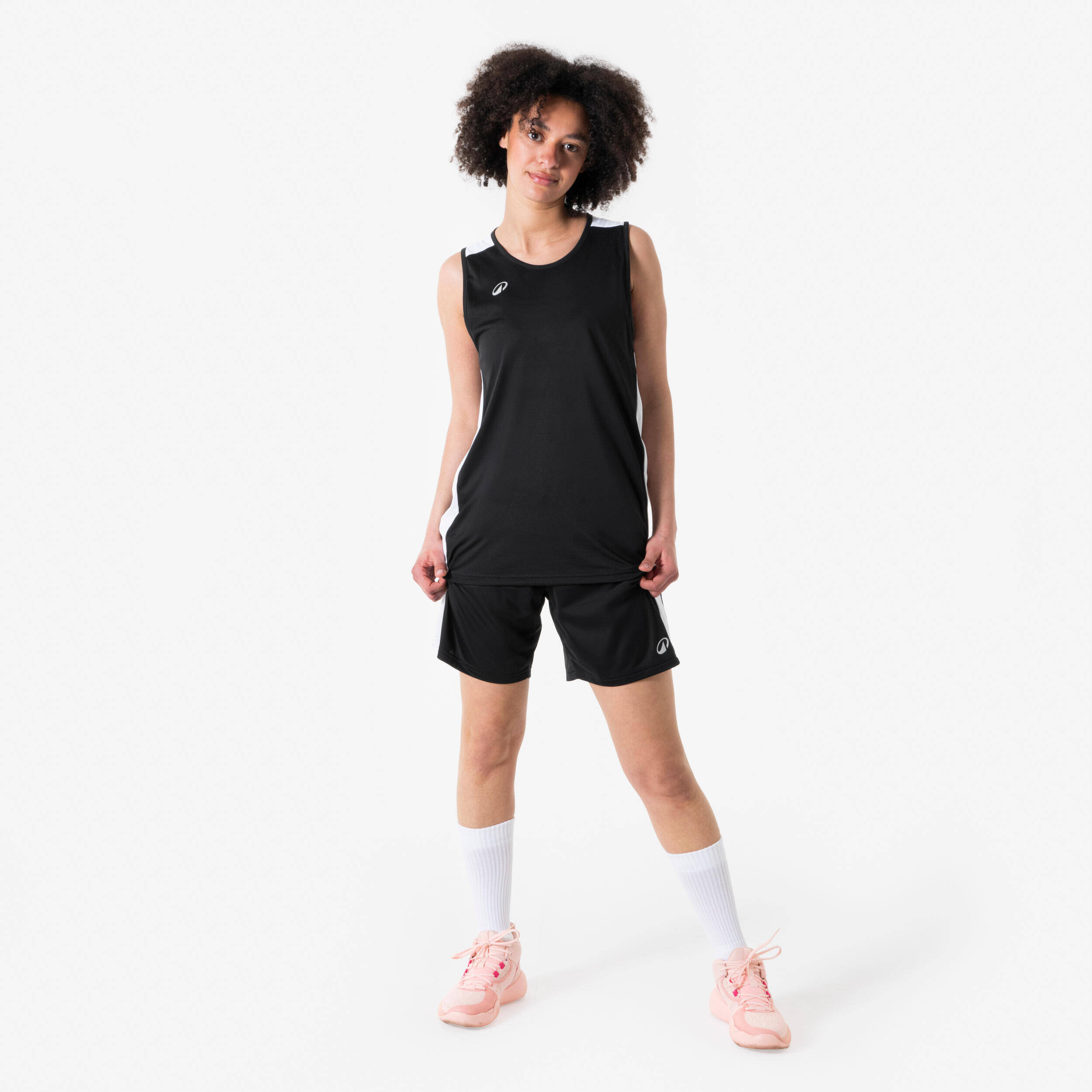 Men's/Women's Sleeveless Basketball Shirt Tank 100 - Black -  2