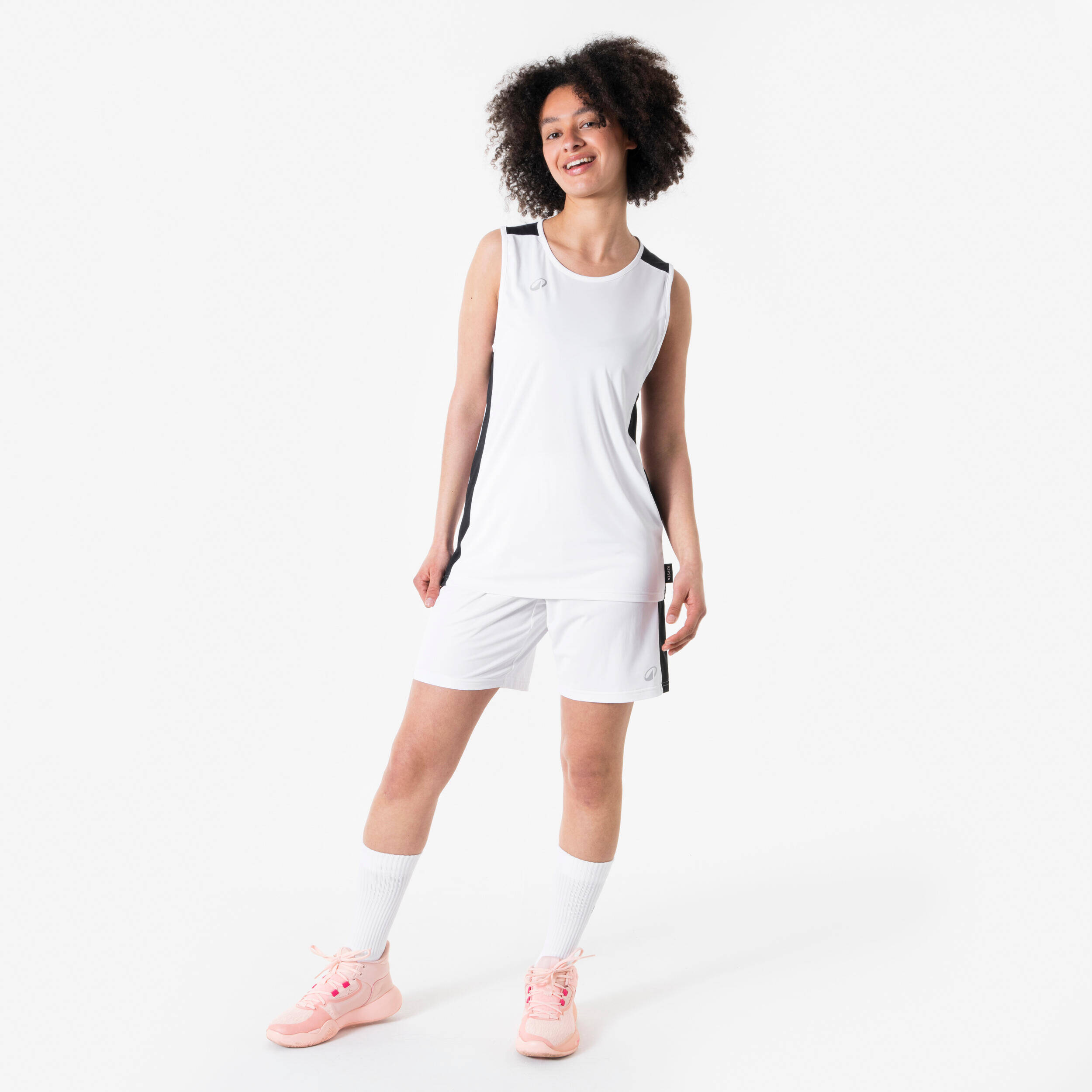 Men's/Women's Sleeveless Basketball Shirt Tank 100 - White -  2